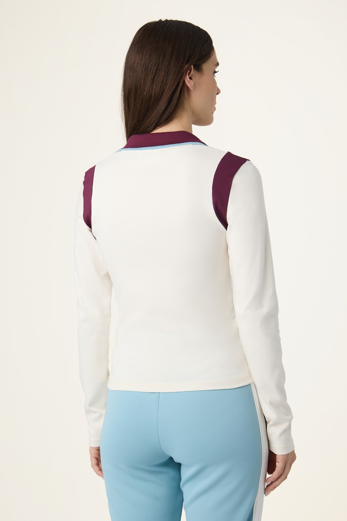 ADRIANO SLIM JOHNNY COLLAR TOP EGRET-FIG 3
