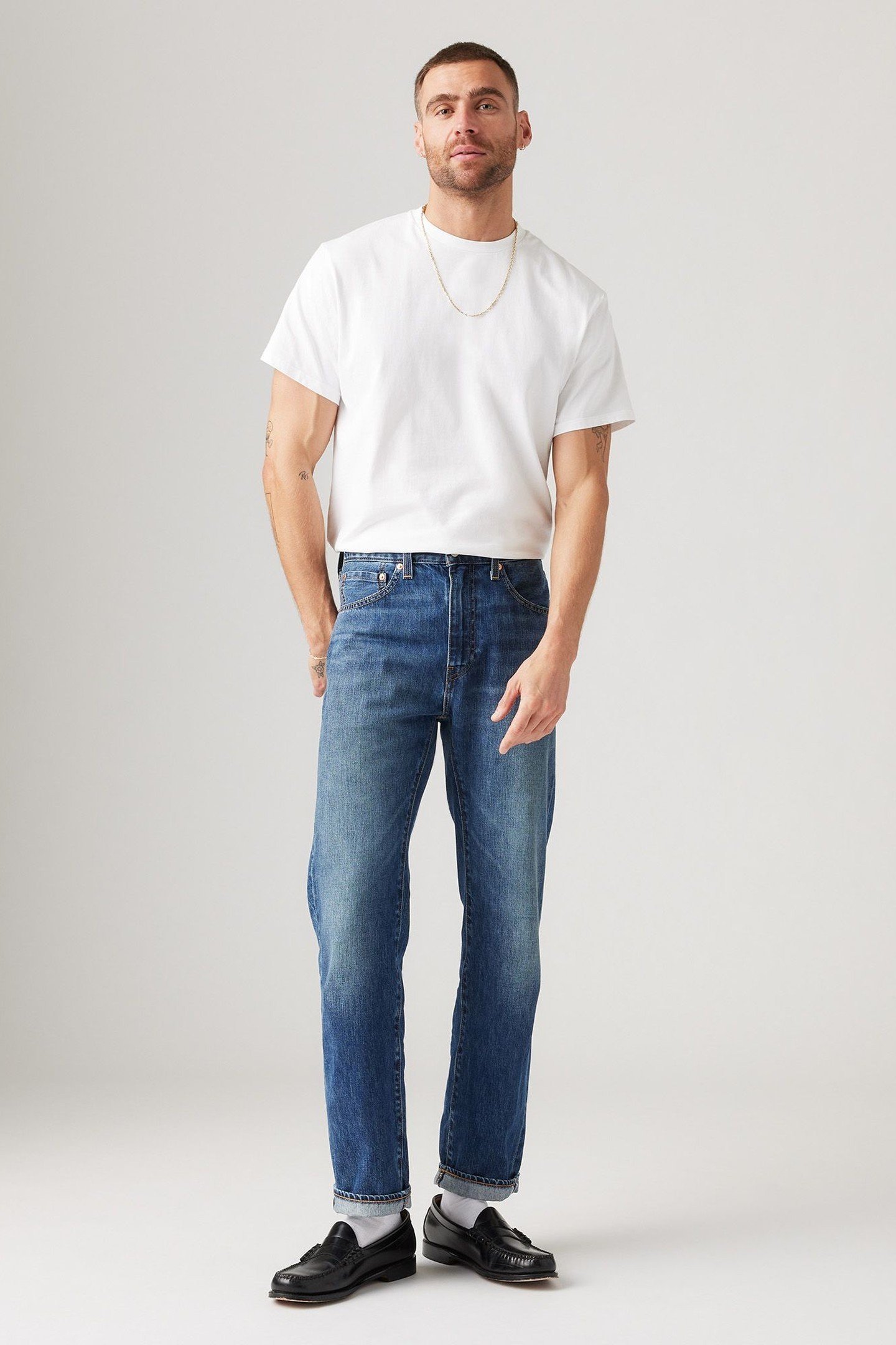 505™ REGULAR SELVEDGE JEANS DARK INDIGO 4