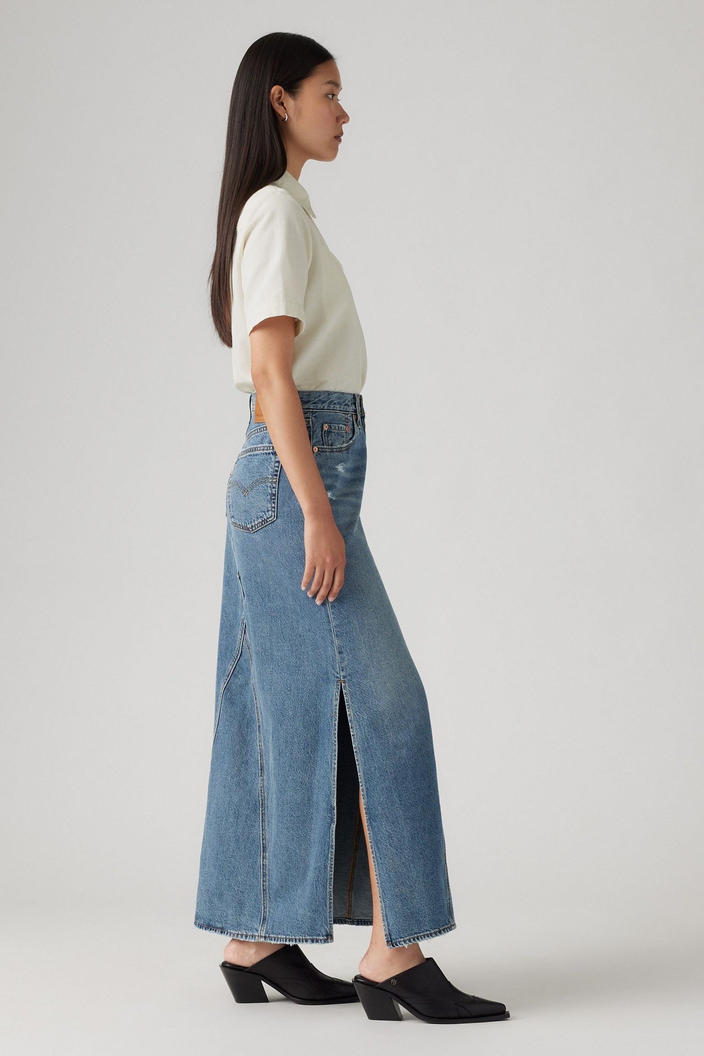 LONG ICON SKIRT MED INDIGO 3