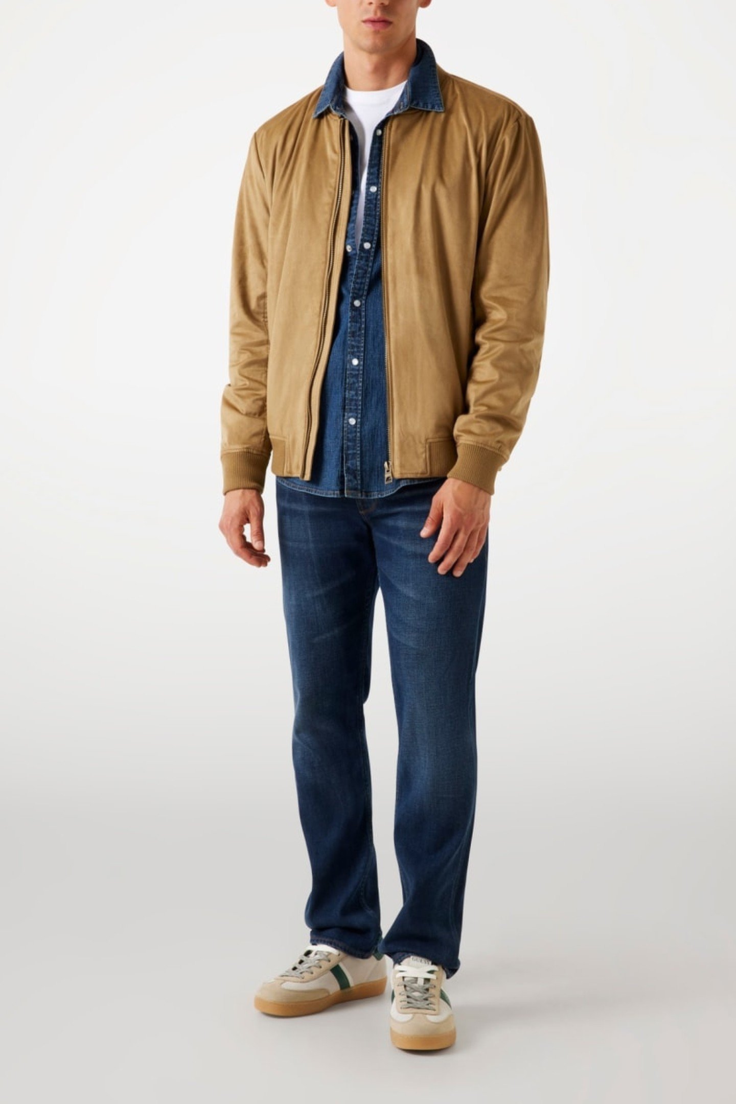 SUEDE BOMBER KHAKI RIVER 1