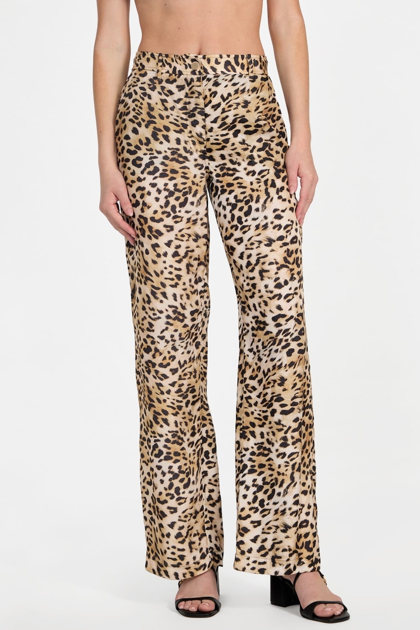 GUESS ECO ENORA STRAIGHT PANT CHEETAH SKIN PRINT 1