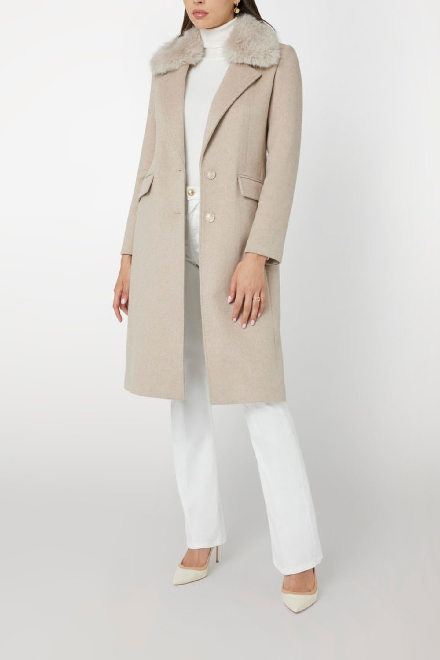 NANCY FIT COAT FAUX CEMENTO MULTI 3