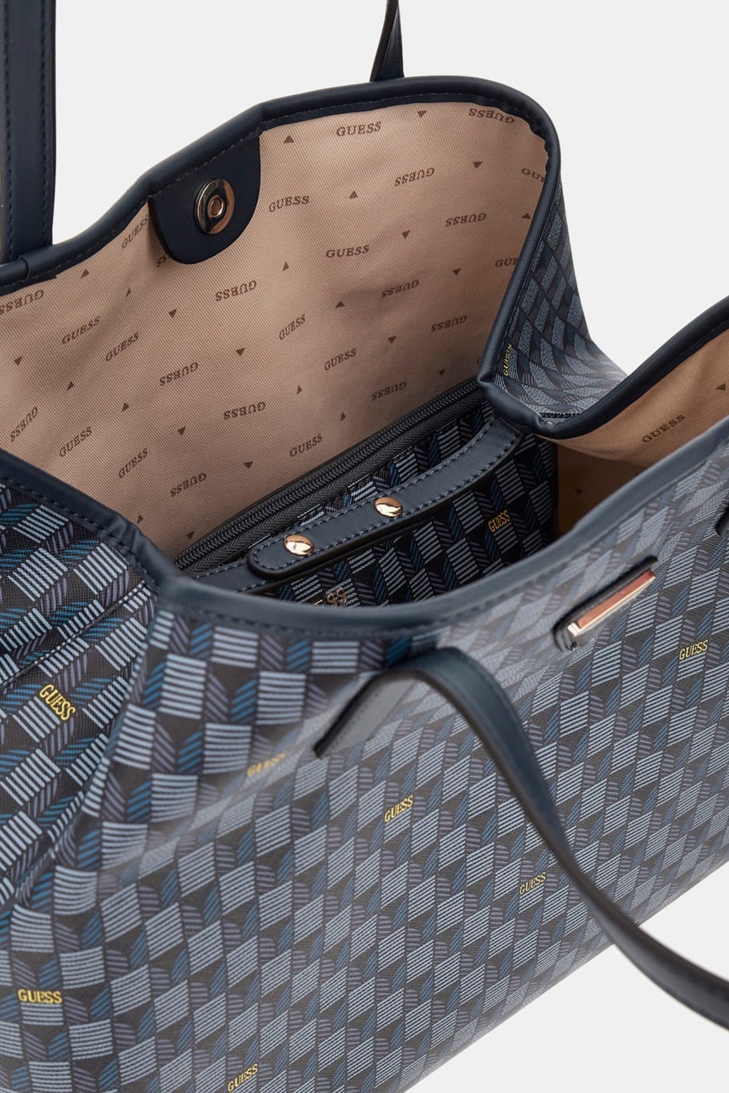 VIKKY II LARGE TOTE BLUE LOGO 6