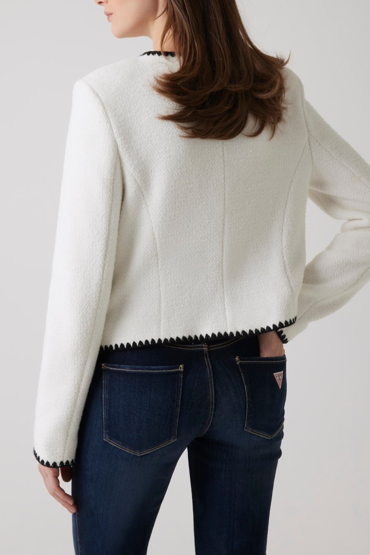 LUCILLA BUTTONED JAC CREAM WHITE 5