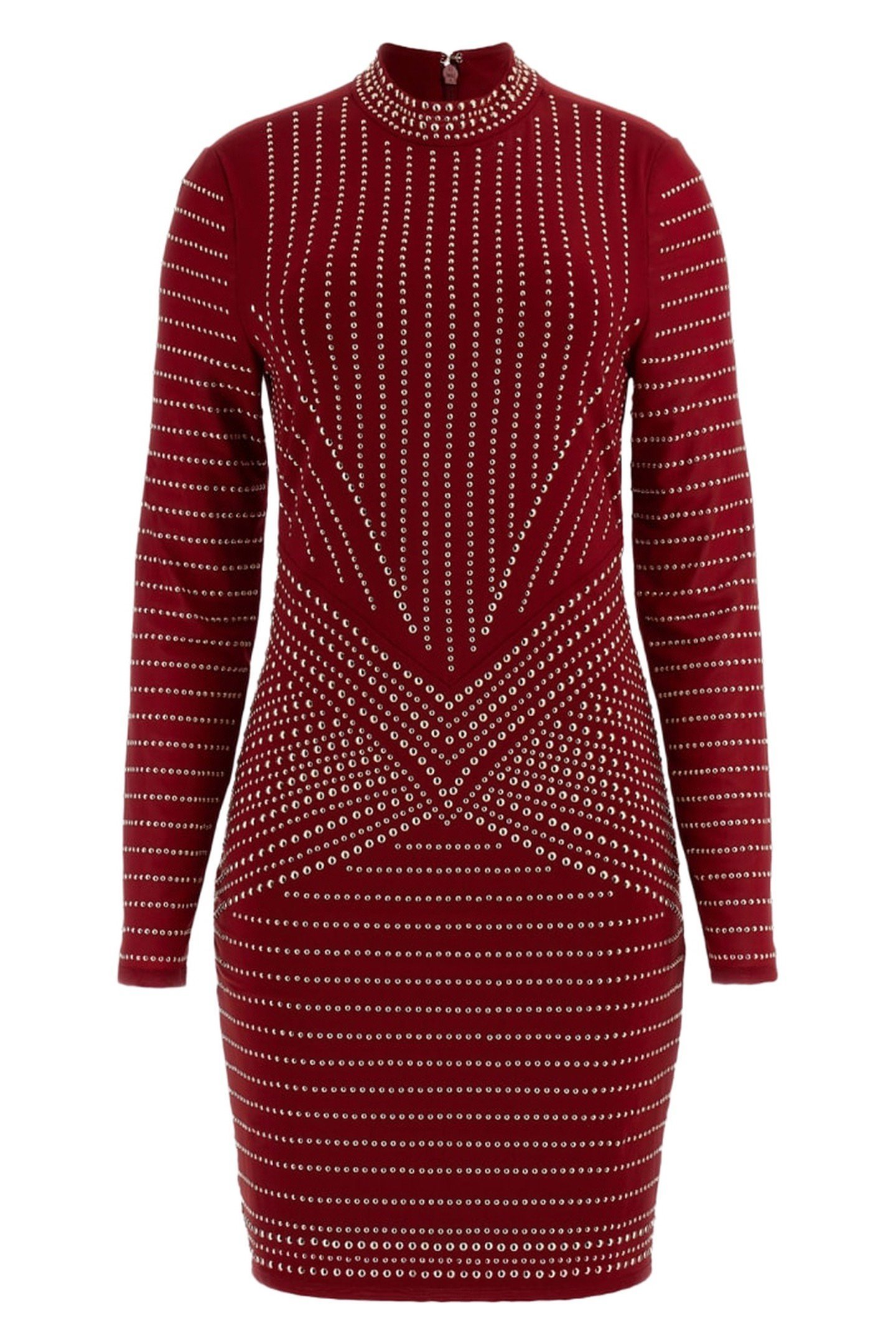 KRISTAL DRESS DARK JAM RED 4