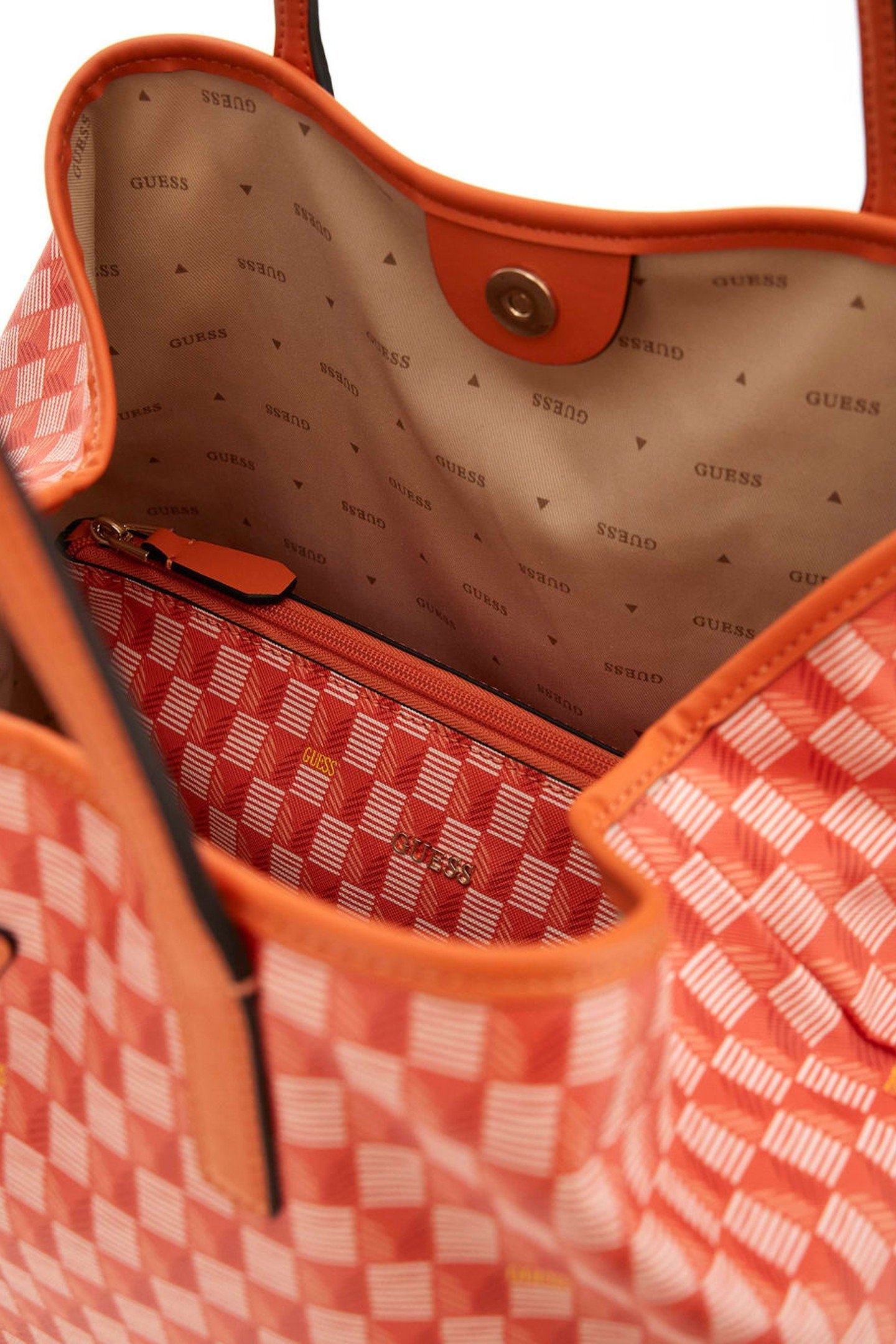 VIKKY II LARGE TOTE ORANGE LOGO 4
