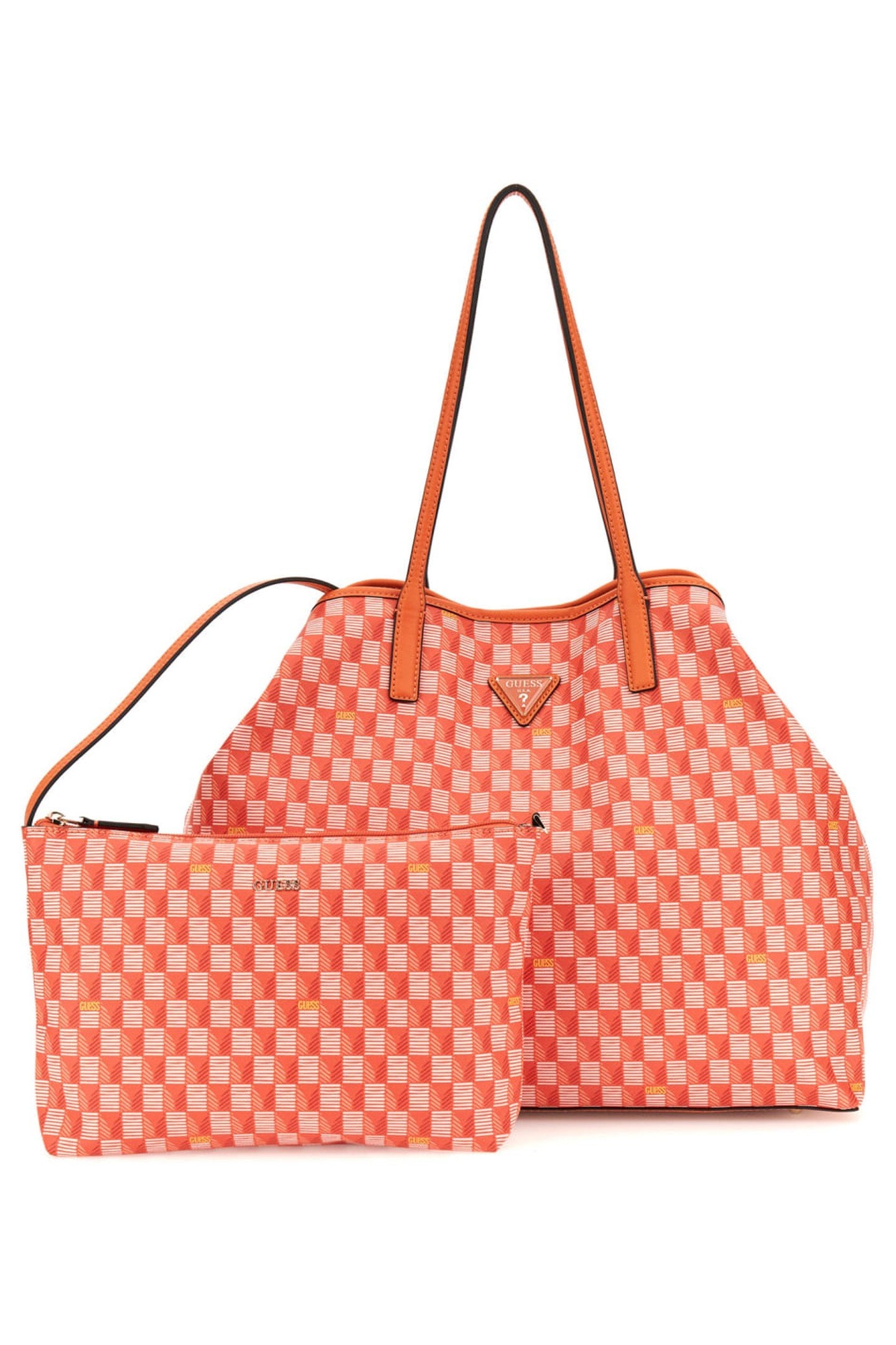 VIKKY II LARGE TOTE ORANGE LOGO 3