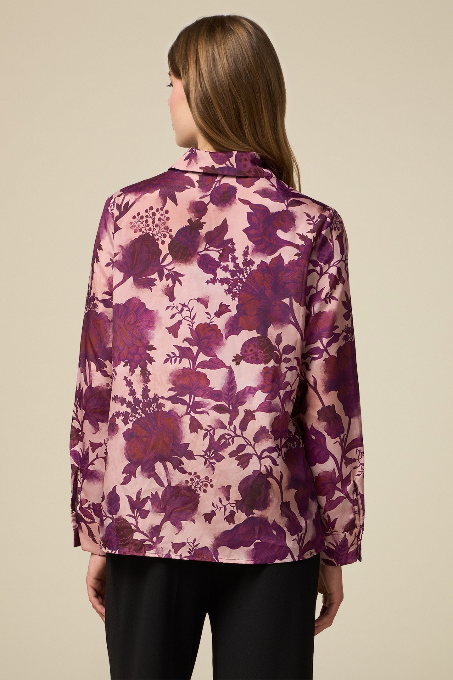 FLORAL PATTERN SHIRT PURPLE 2