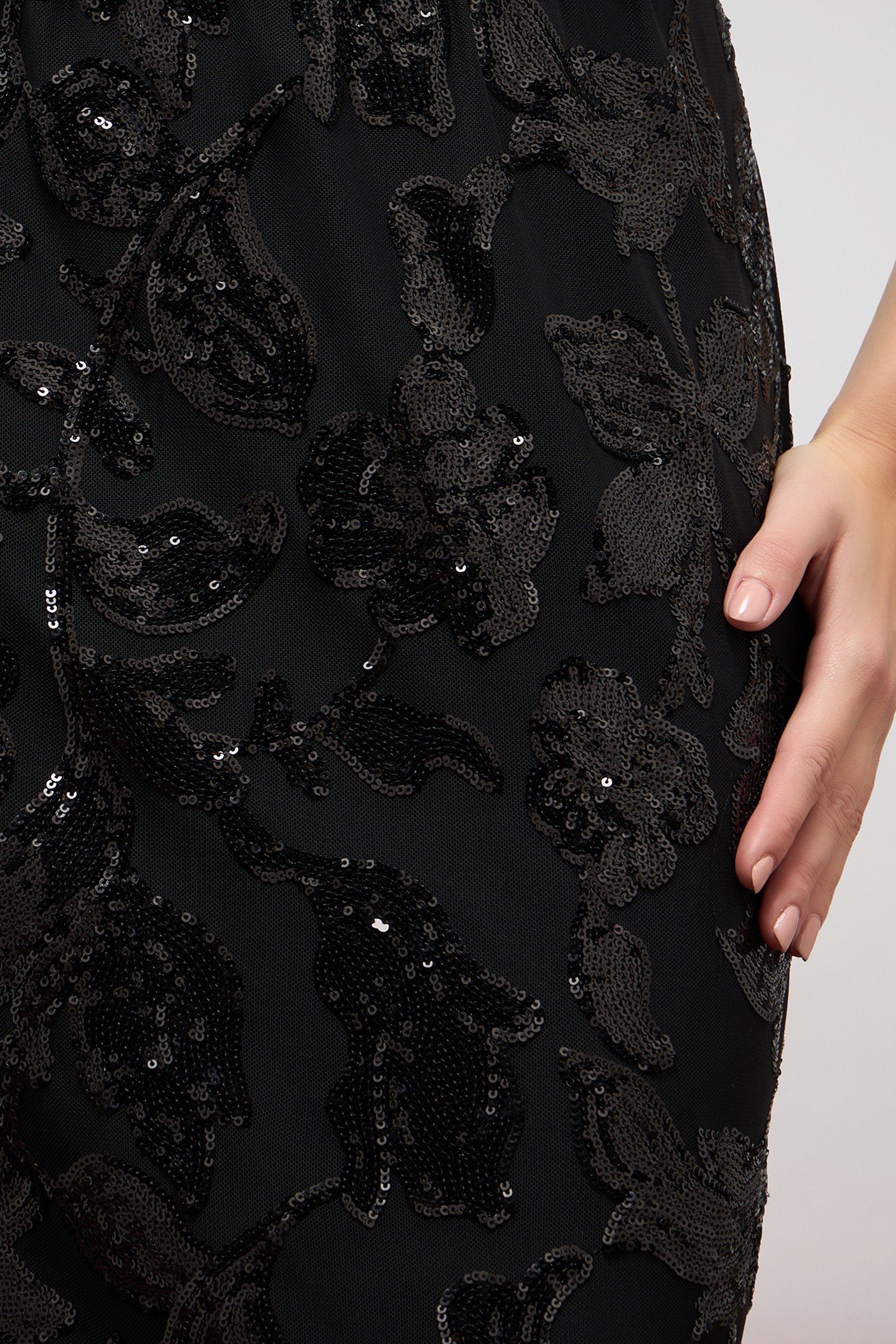 TULLE AND SEQUIN PENCIL SKIRT BLACK 4