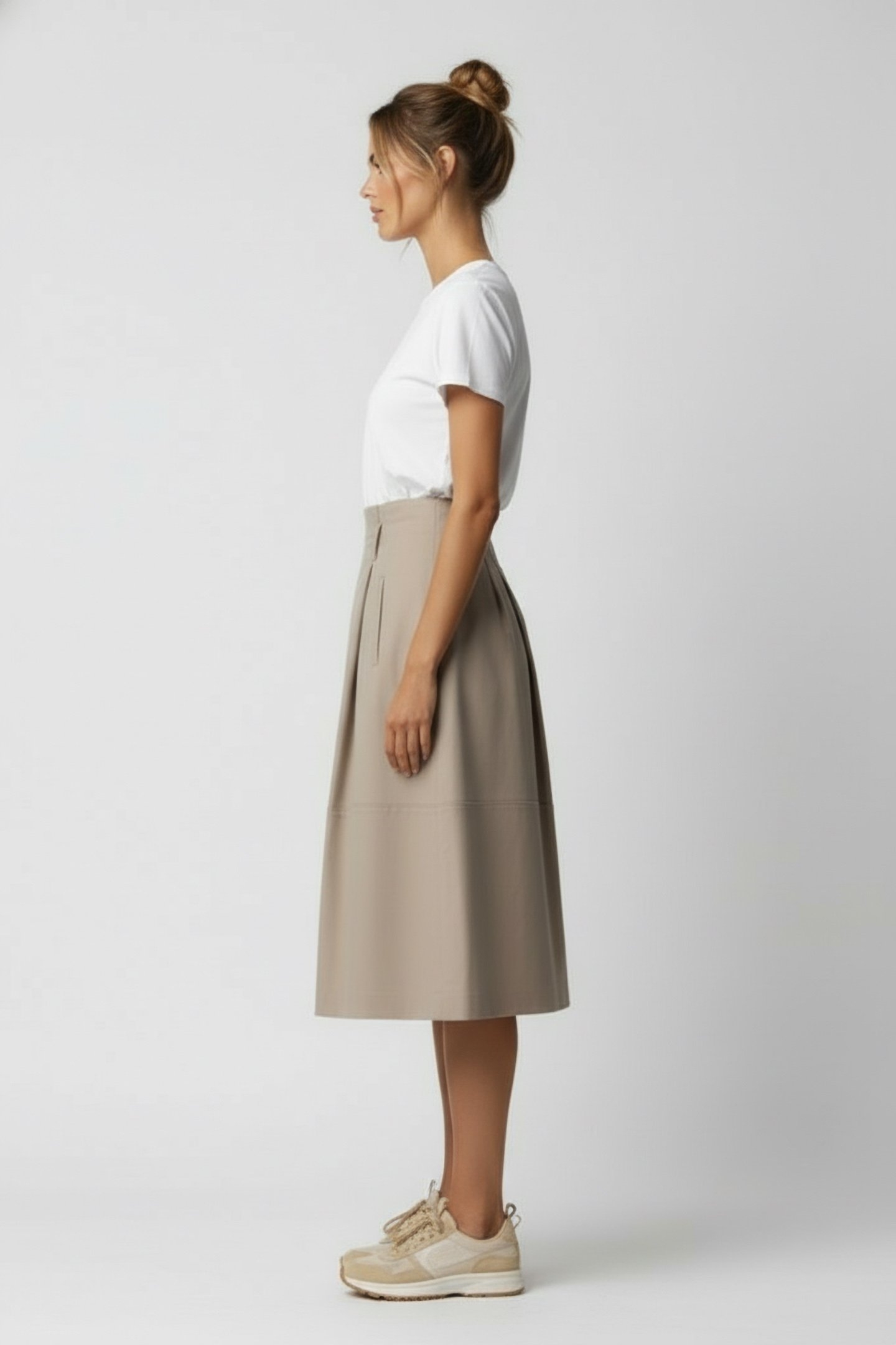 OLMALF BELT SKIRT WHITE SAND 3