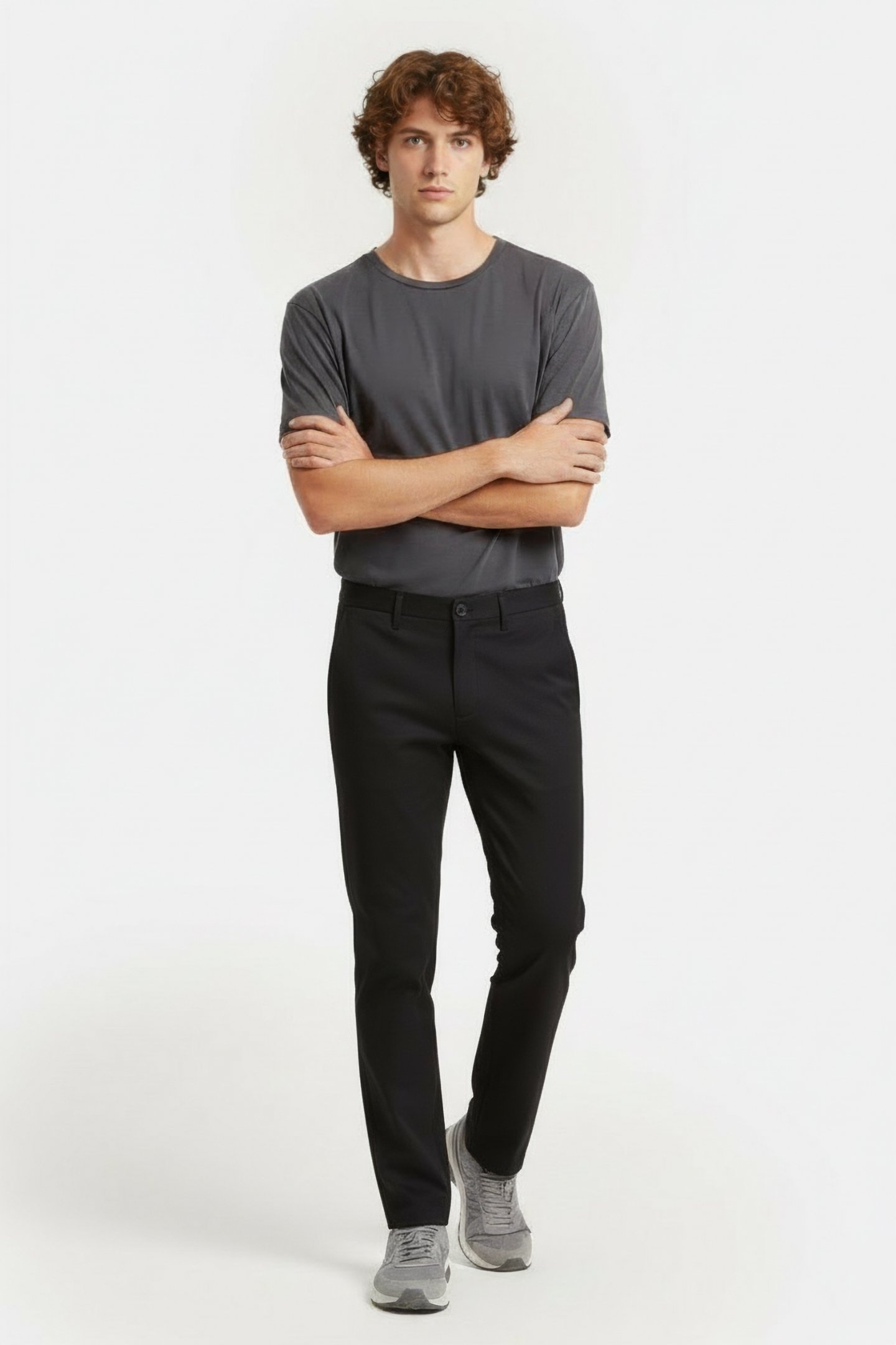 TERALF PANTS DARK GREY MELANGE 1