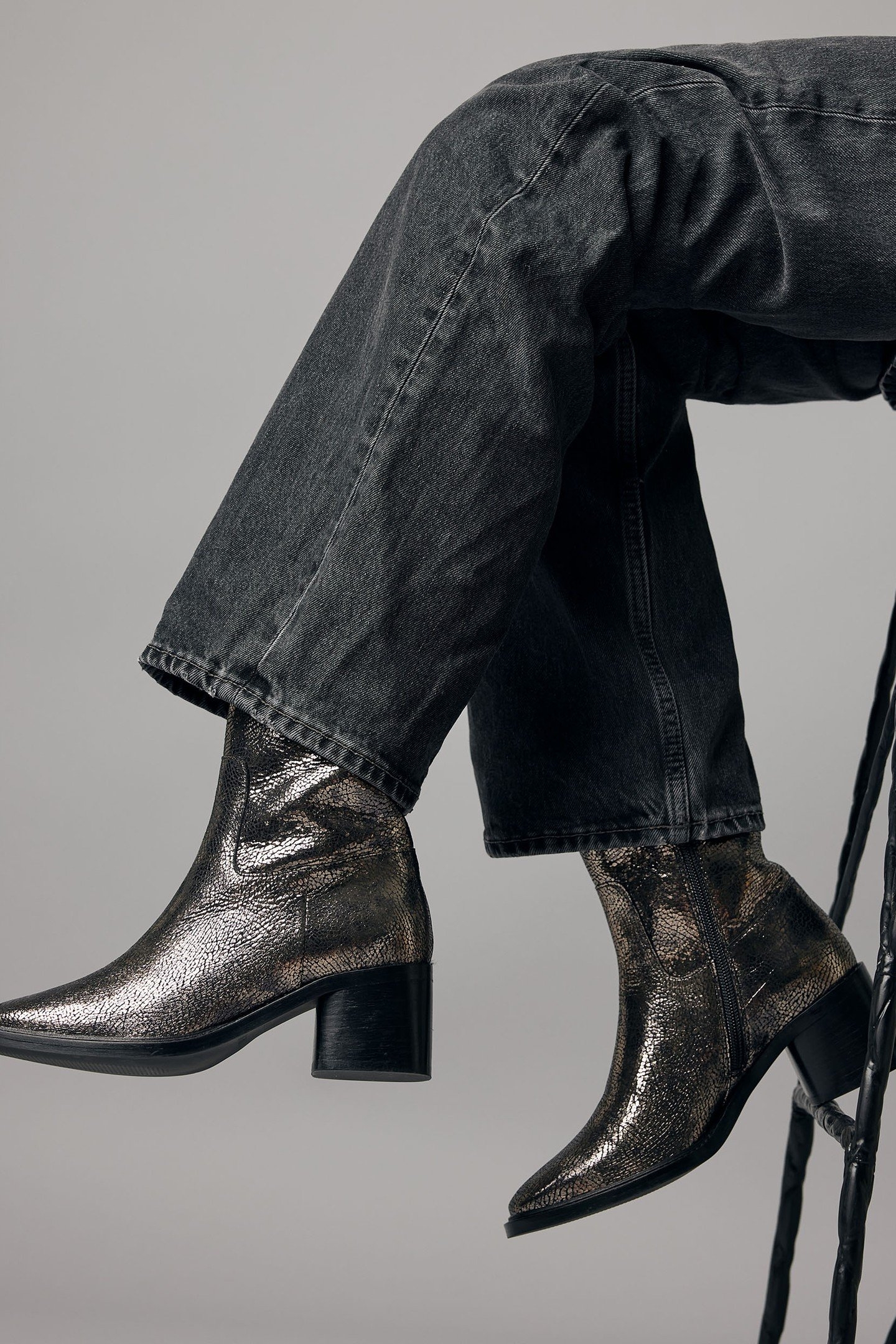 ZOEY CADE ANKLE BOOTS METALLIC 3