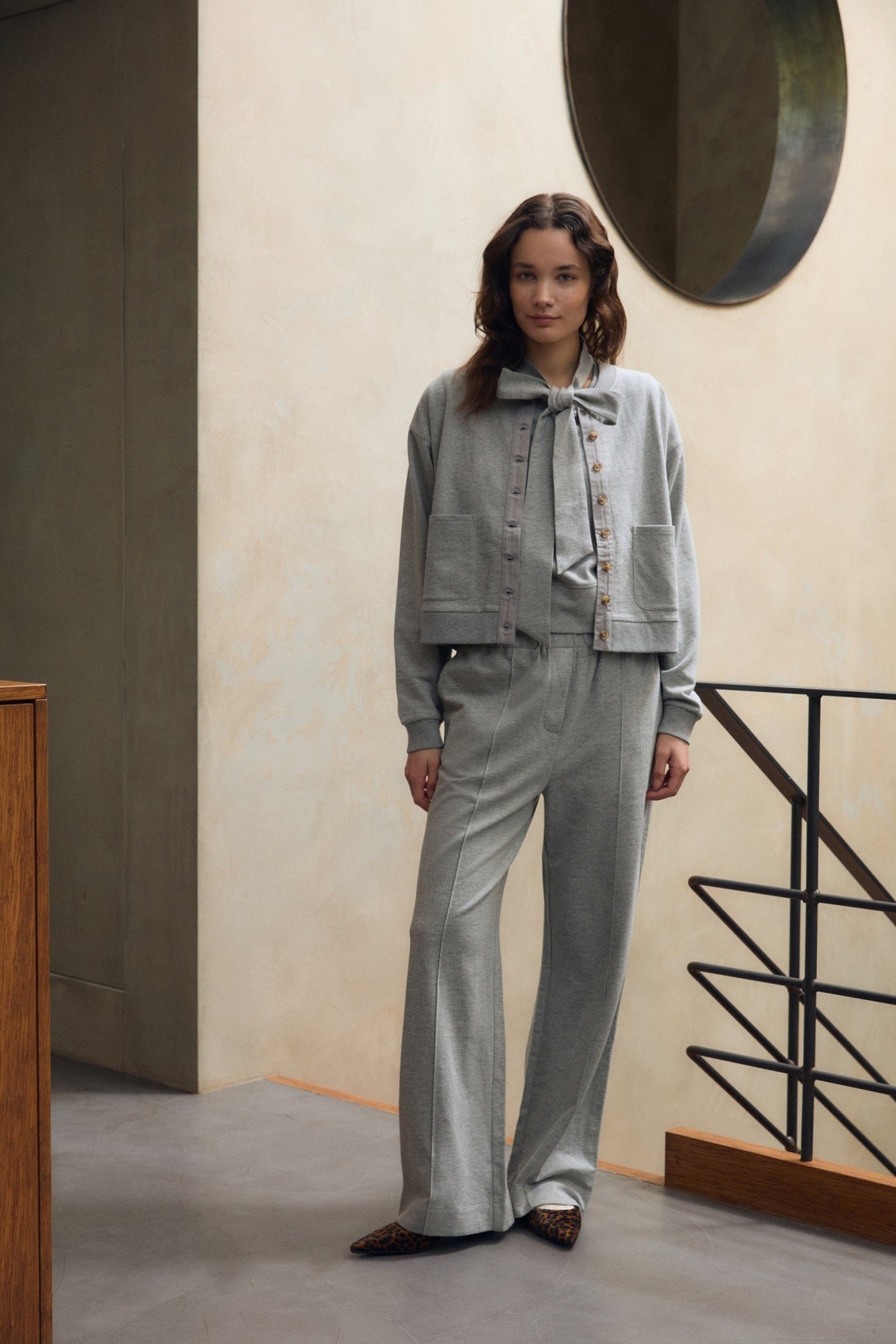 MOONFLOWER PANTS GREY MELANGE 3