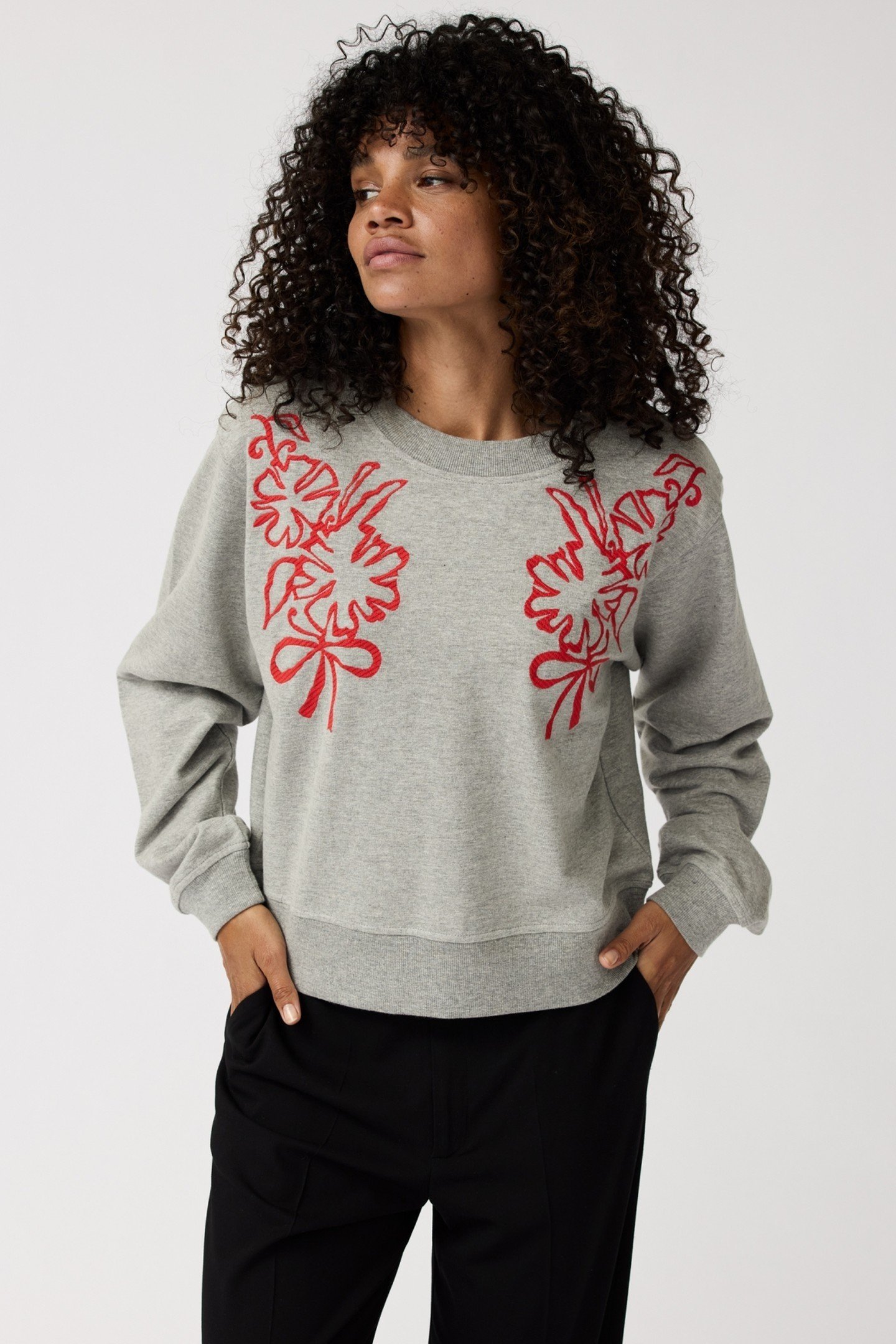 NELLA SWEATER GREY MELANGE 2