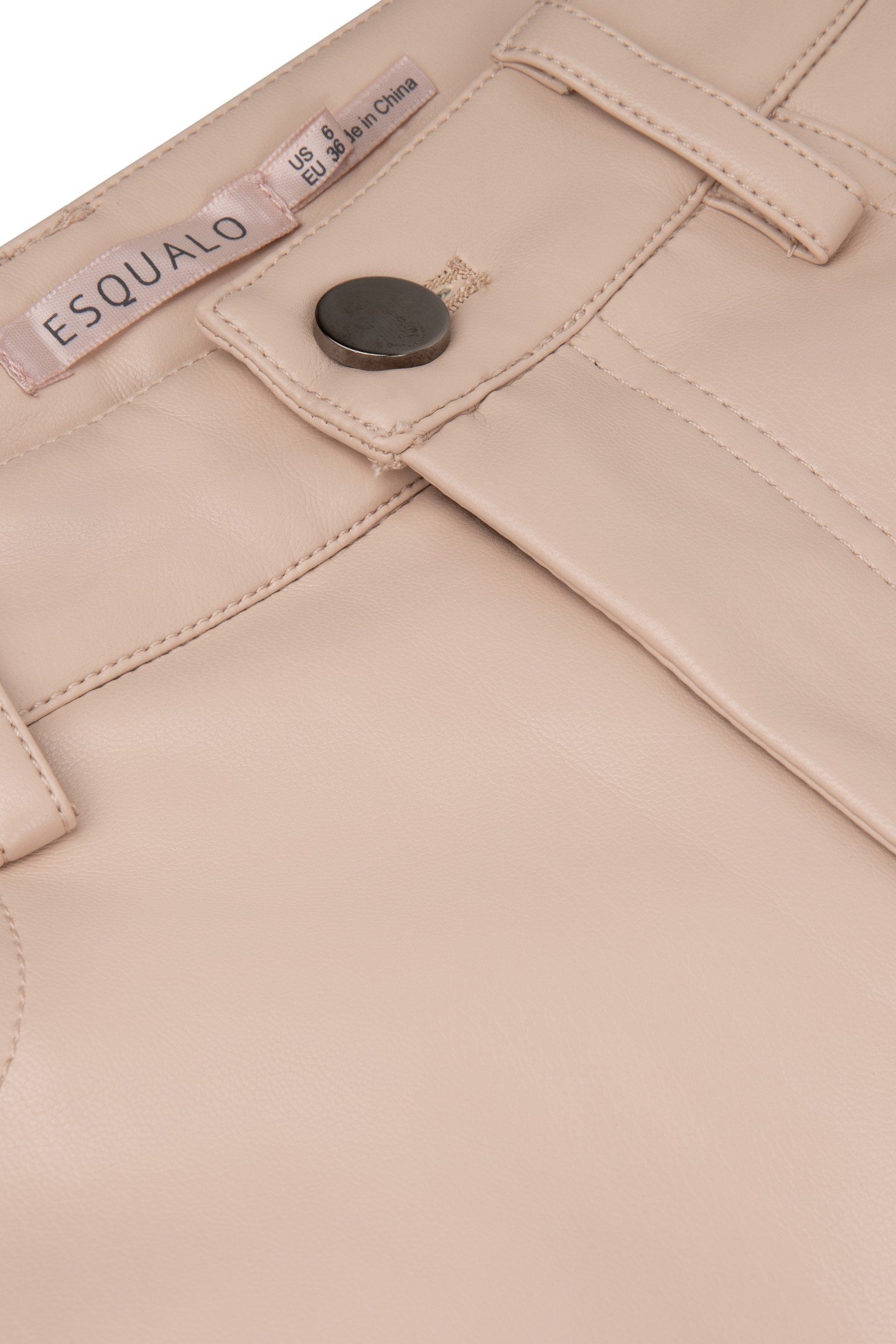 TROUSERS FLARED SPLIT PU BISCUIT 7