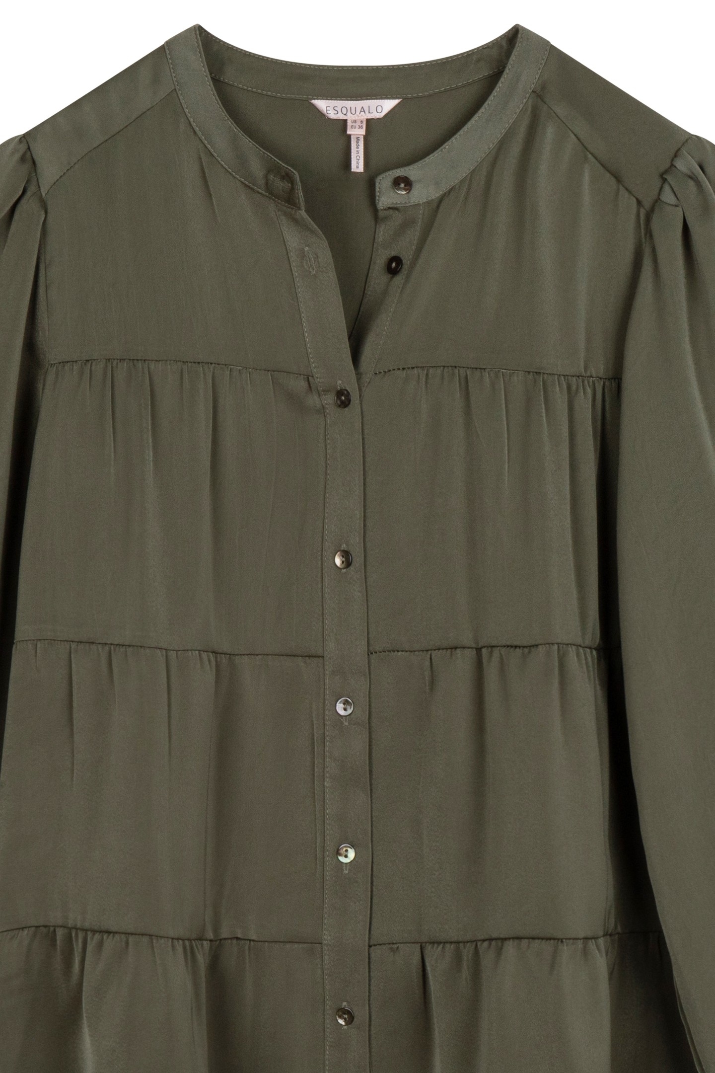 BLOUSE SEAMS SATEEN LEAF GREEN 3