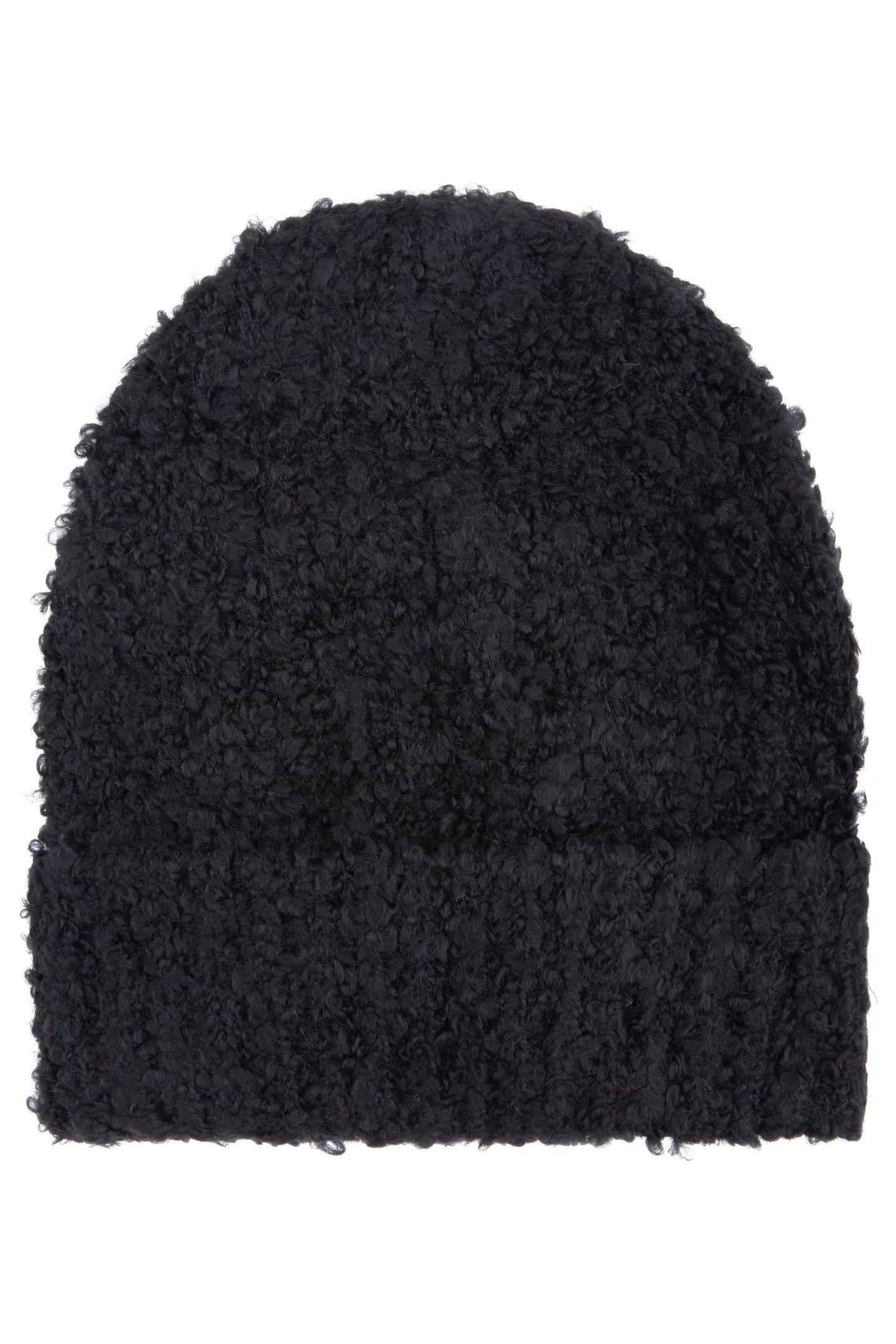 BEANIE BOUCLE KNIT BLACK 3