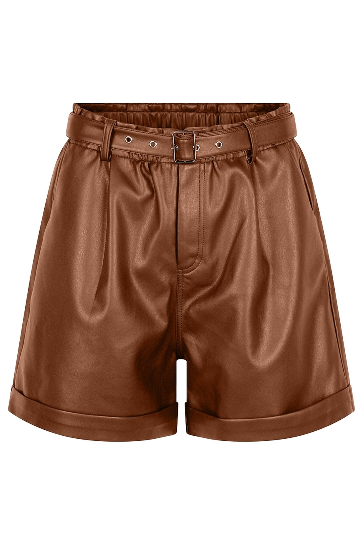 SHORTS PU BROWN 1