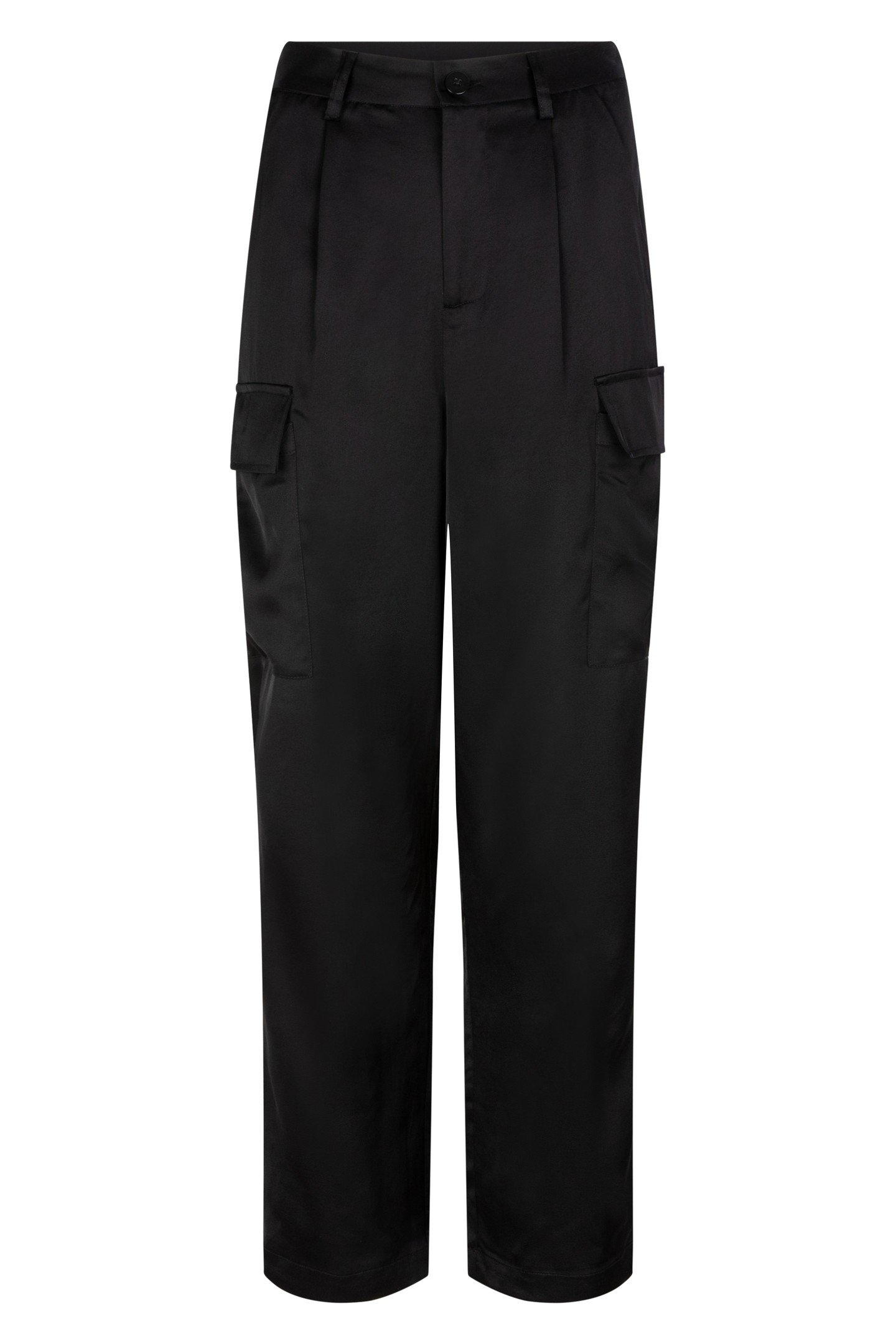 TROUSERS CARGO SATEEN BLACK 4