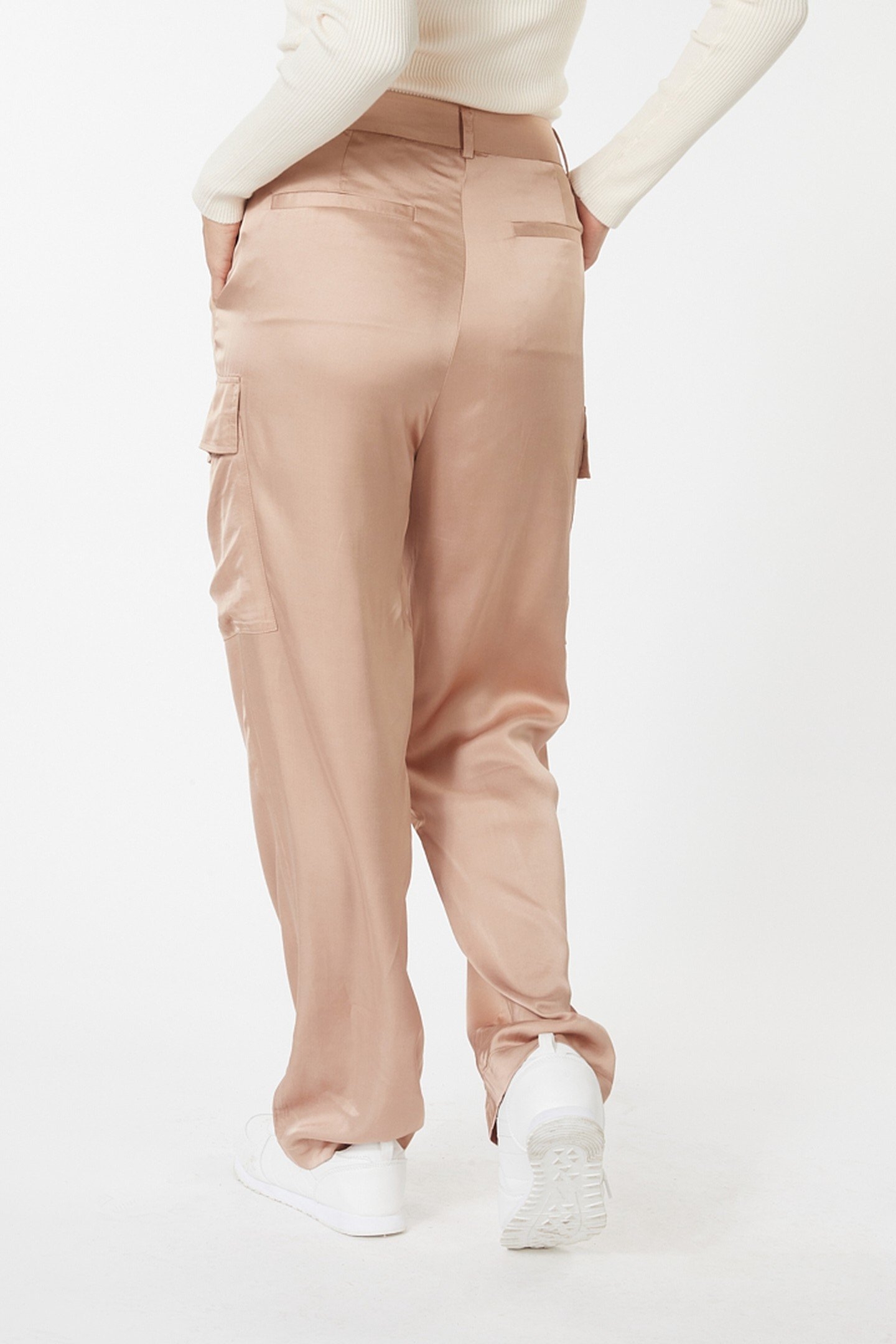 TROUSERS CARGO SATEEN GOLD 4