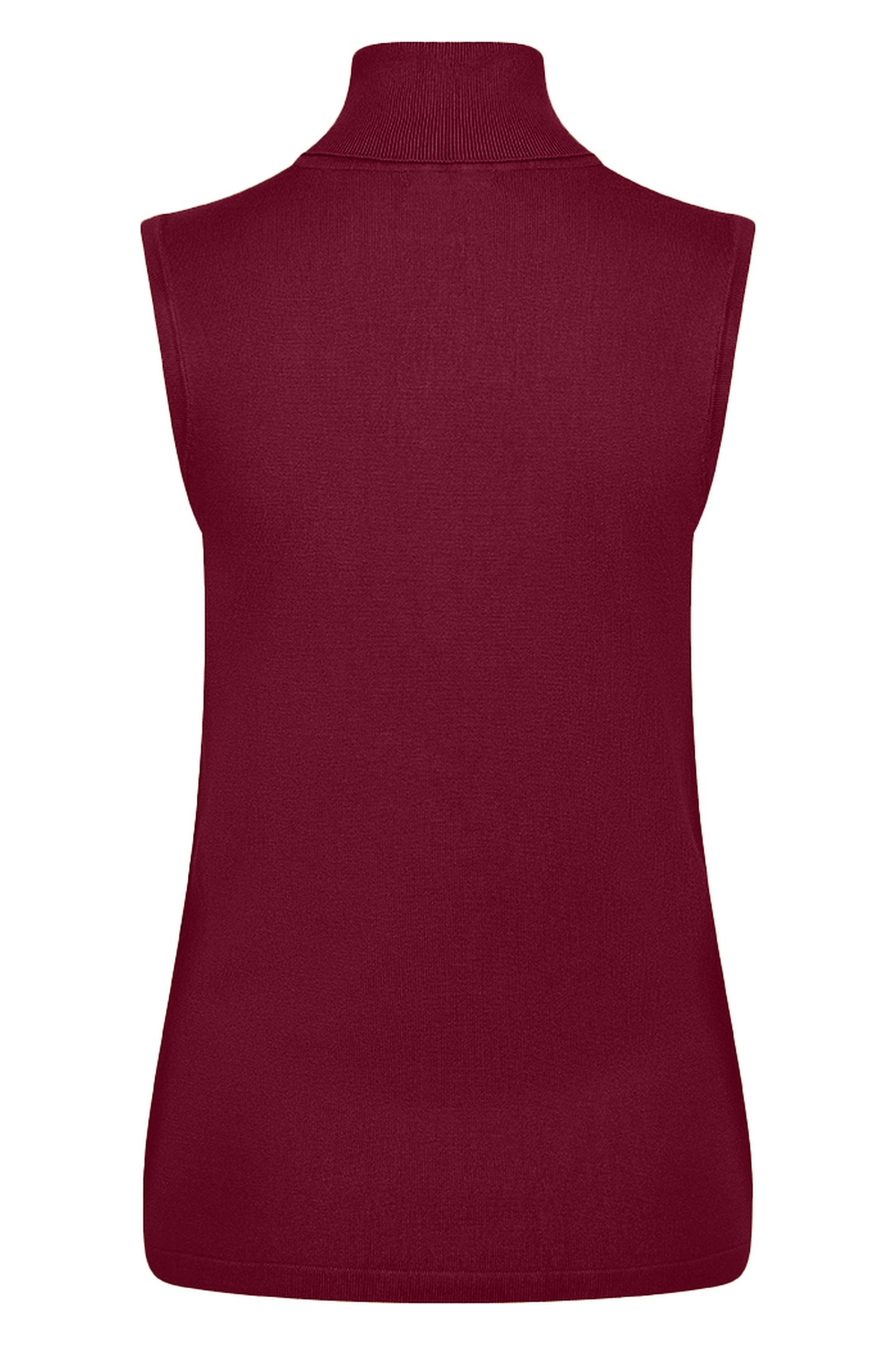 SWEATER SLV/LSS COL BASIC KNIT WINE RED 2