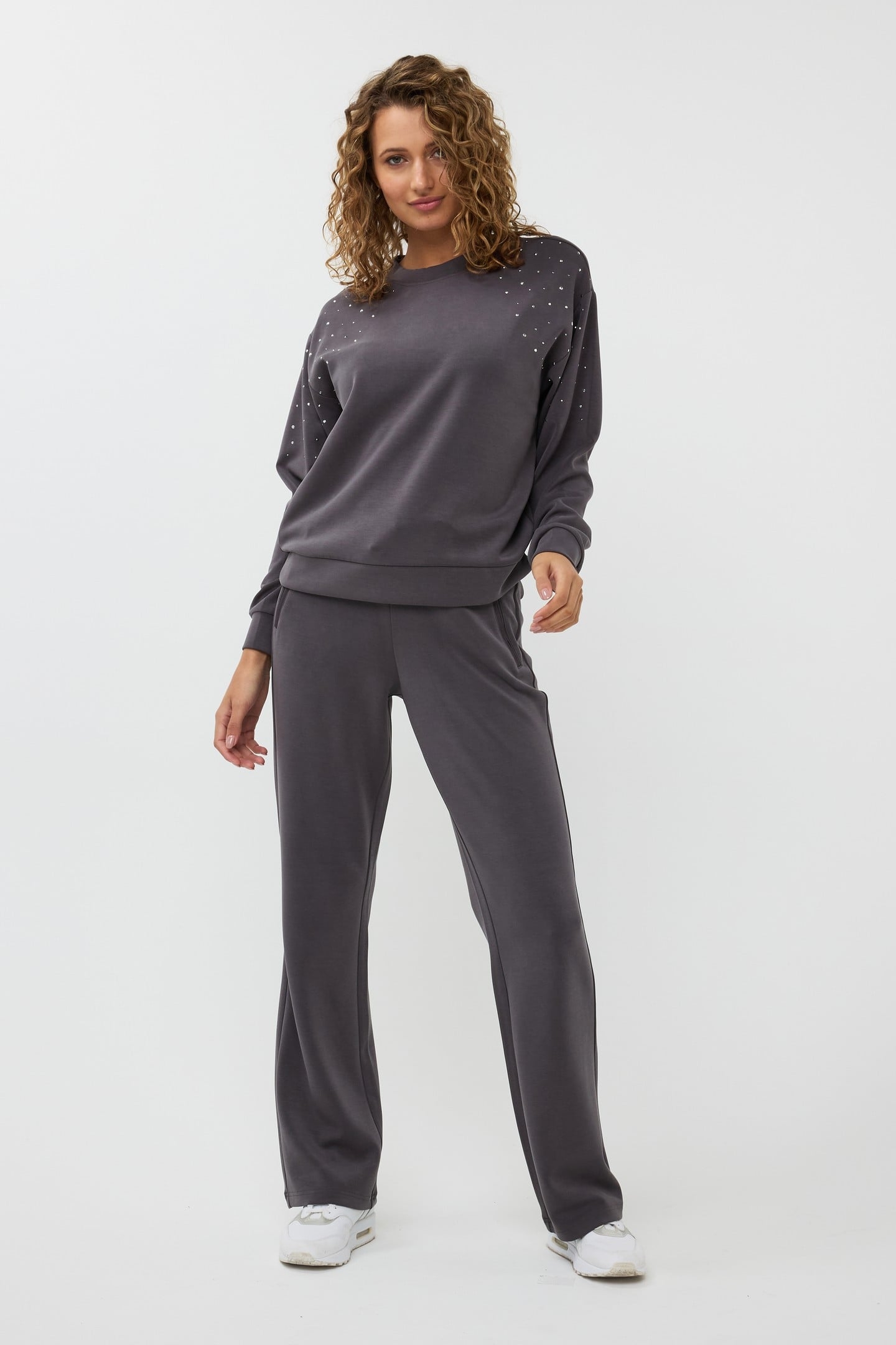 TROUSERS SATIN POCKET MODAL GREY 1