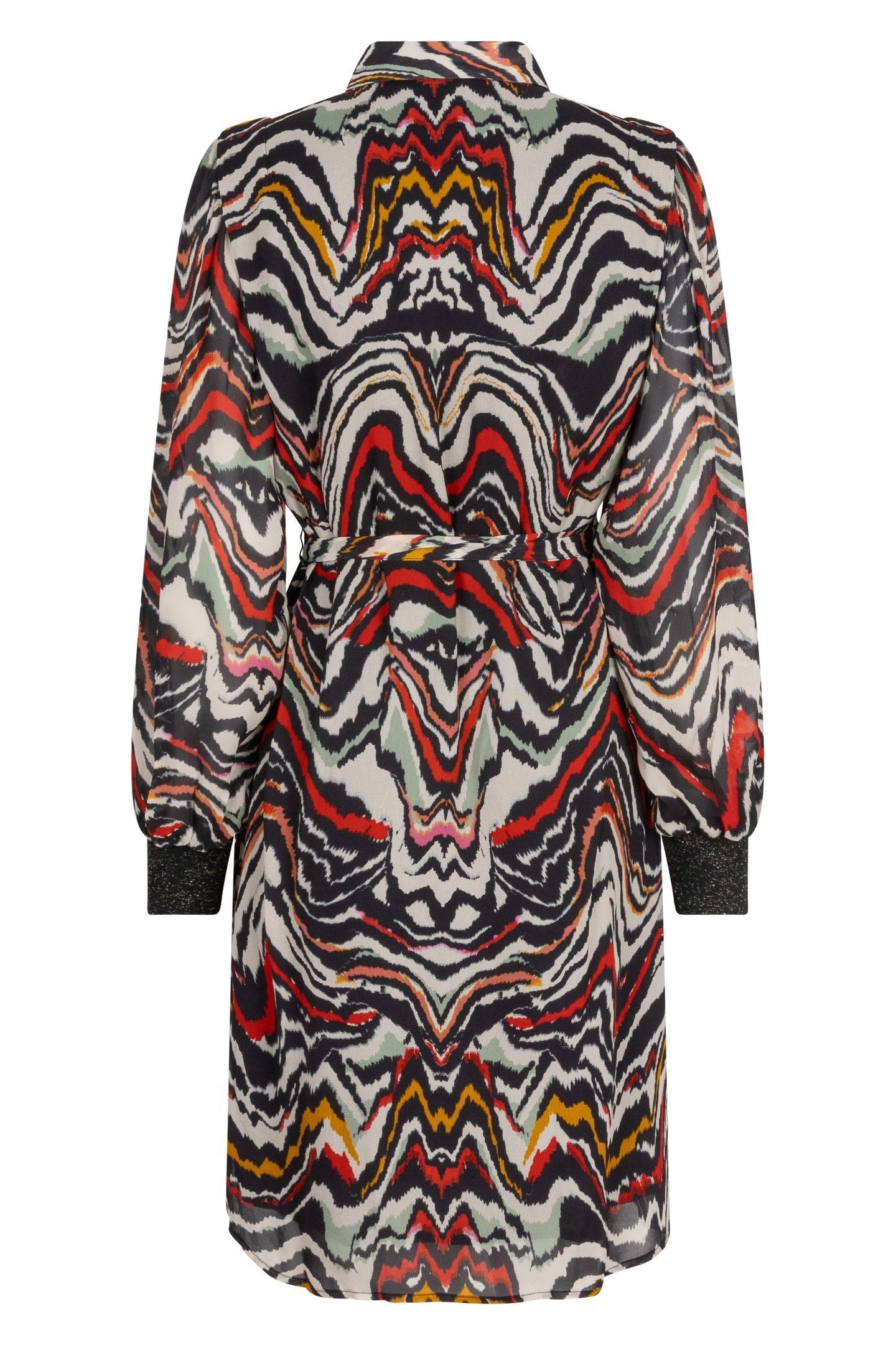 DRESS LUREX CUFF WAVES PRINT 5