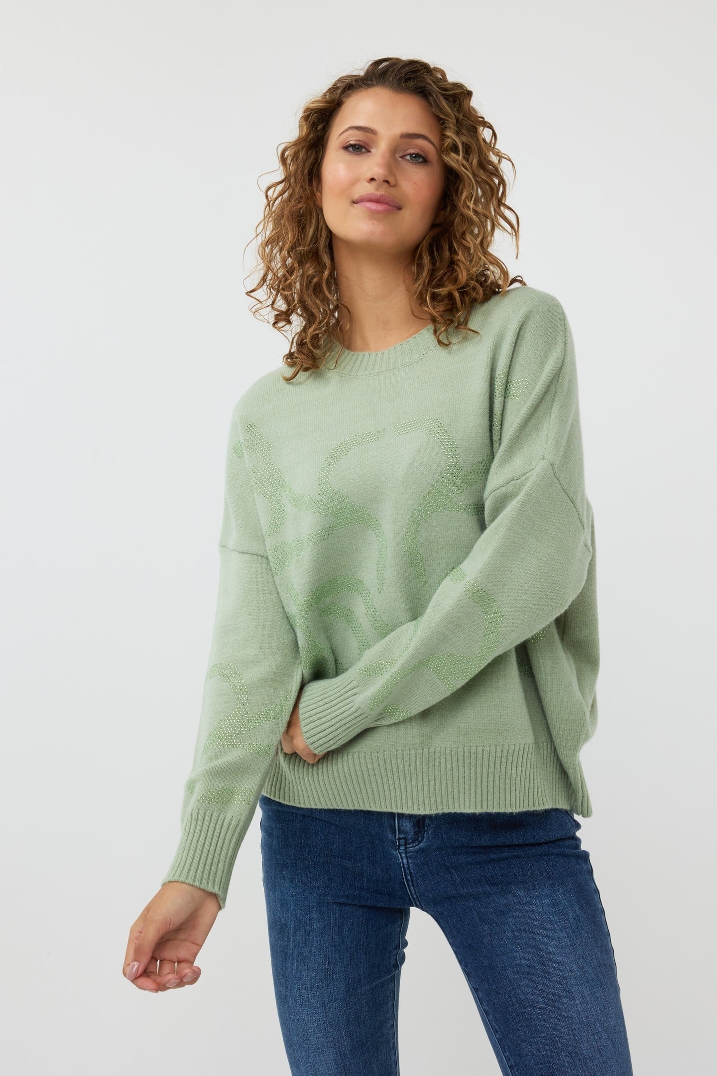 SWEATER HOT PRESS DIAMONDS JADE 2