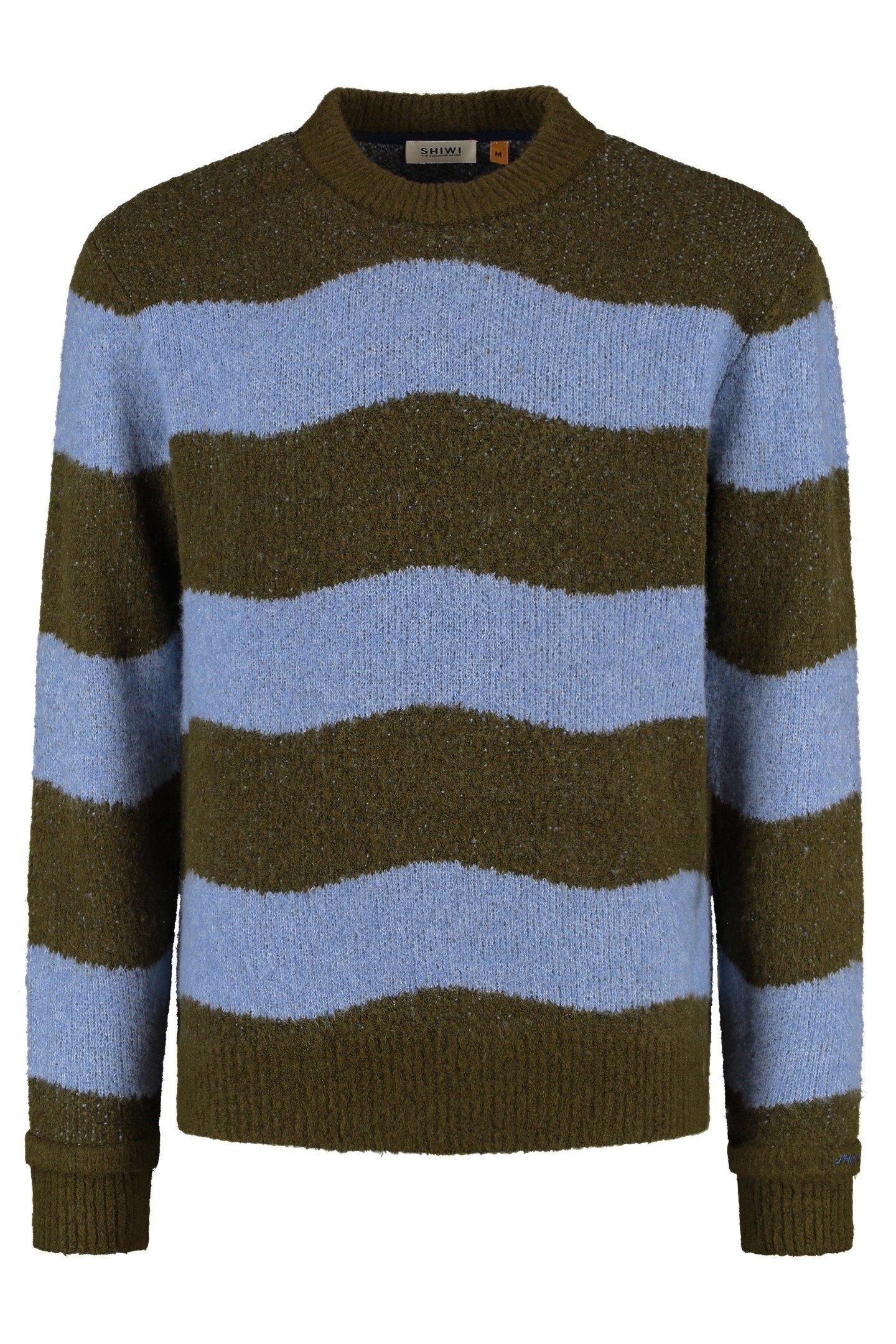 PIKE RELAXED FIT WAVE PULLOVER GREEN BLUE WAVE 5