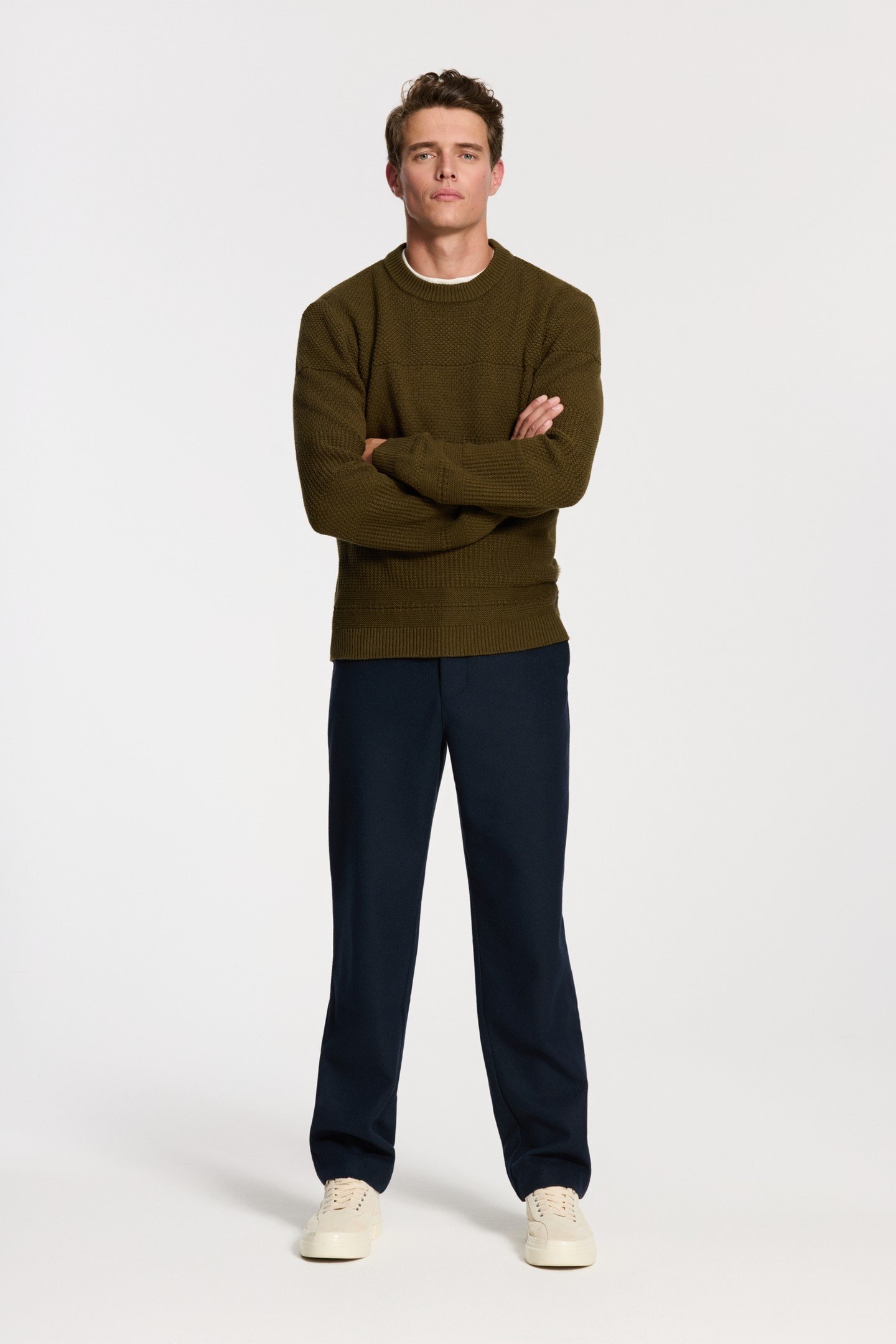 PERRY REGULAR FIT STRUCTURED PULLOVER GREEN OLIVE 4