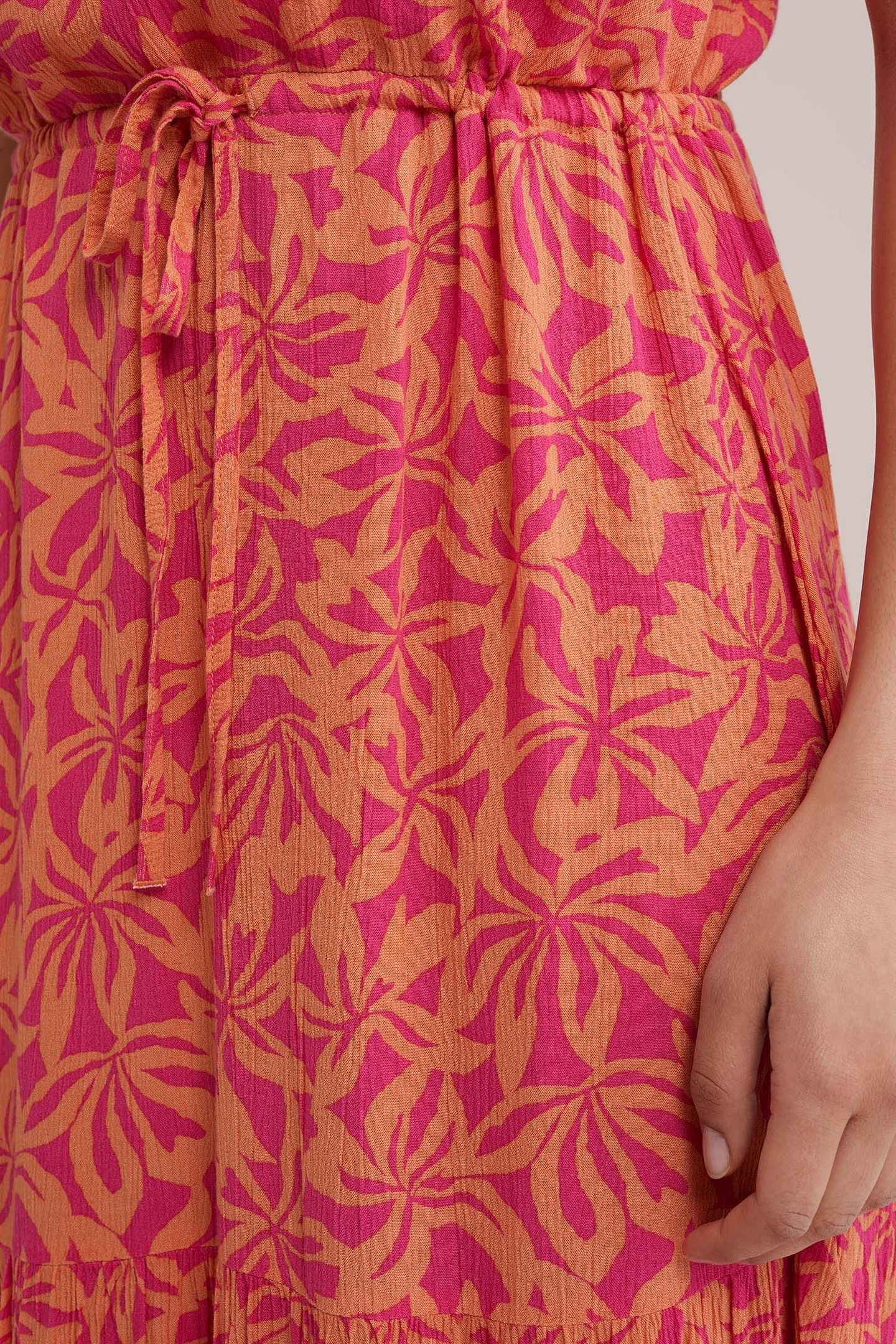 DRESS MAXI LENGTH BRIGHT PINK 6