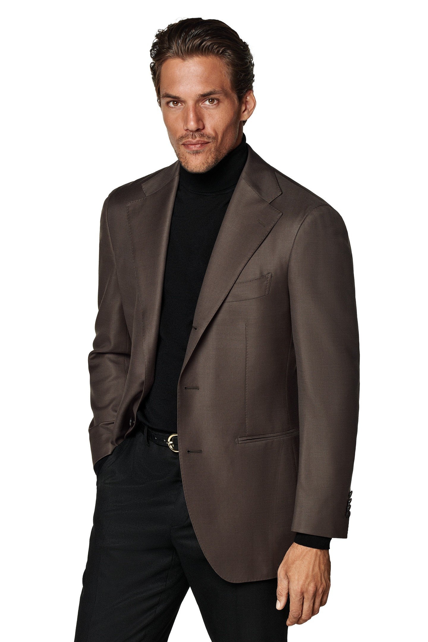 ROMA-DARK BROWN-PURE WOOL S130 DARK BROWN 1