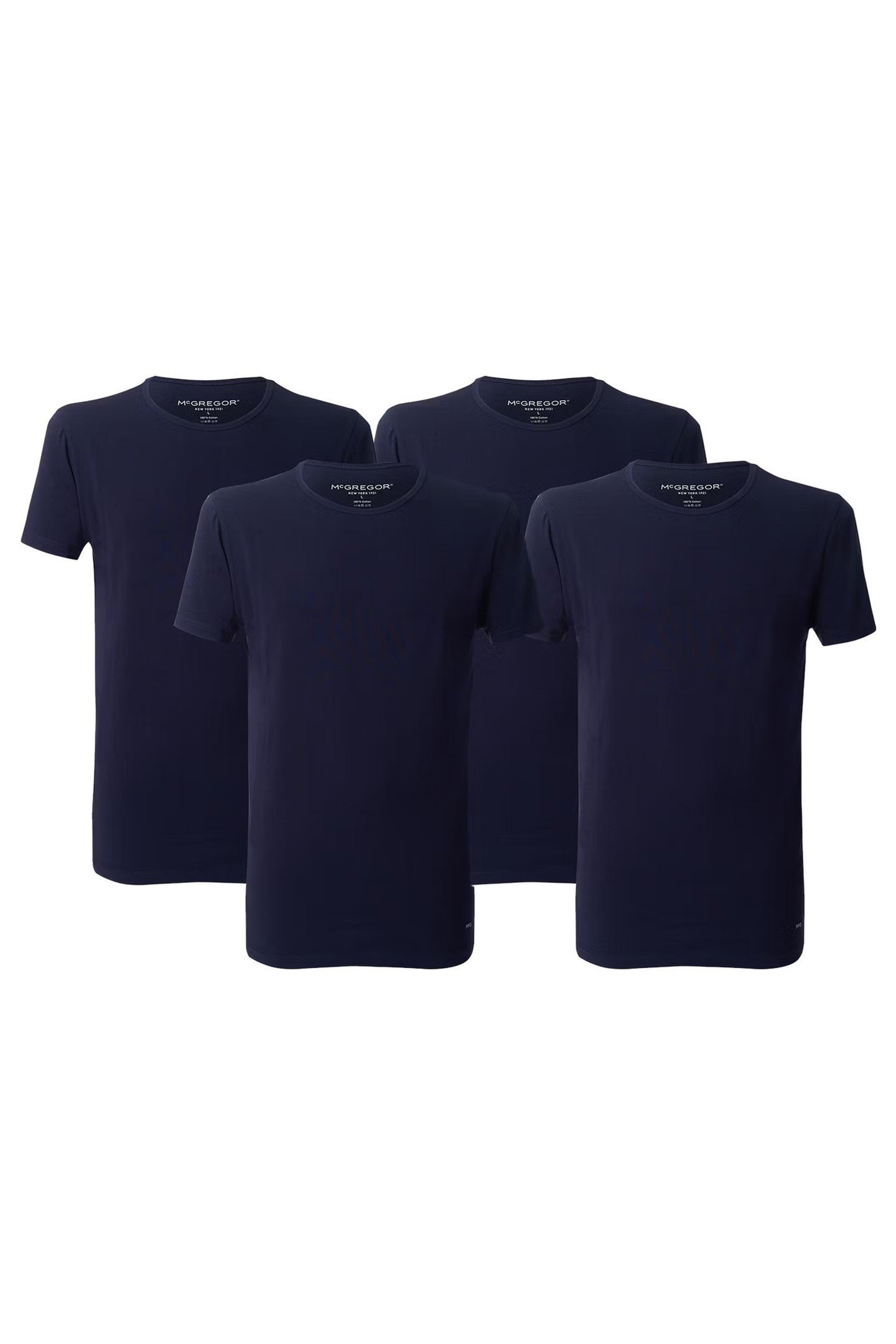 PREMIUM - STRETCH T-SHIRT - 4-PACK NAVY 1