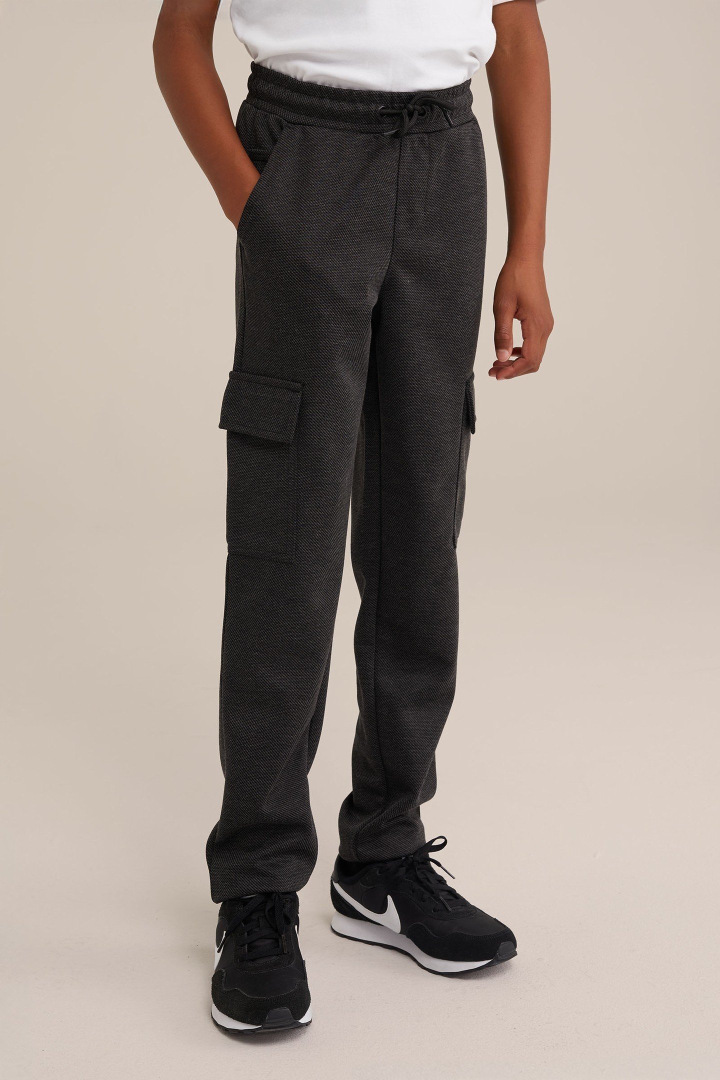 BOYS CARGO PANTS BLACK 3