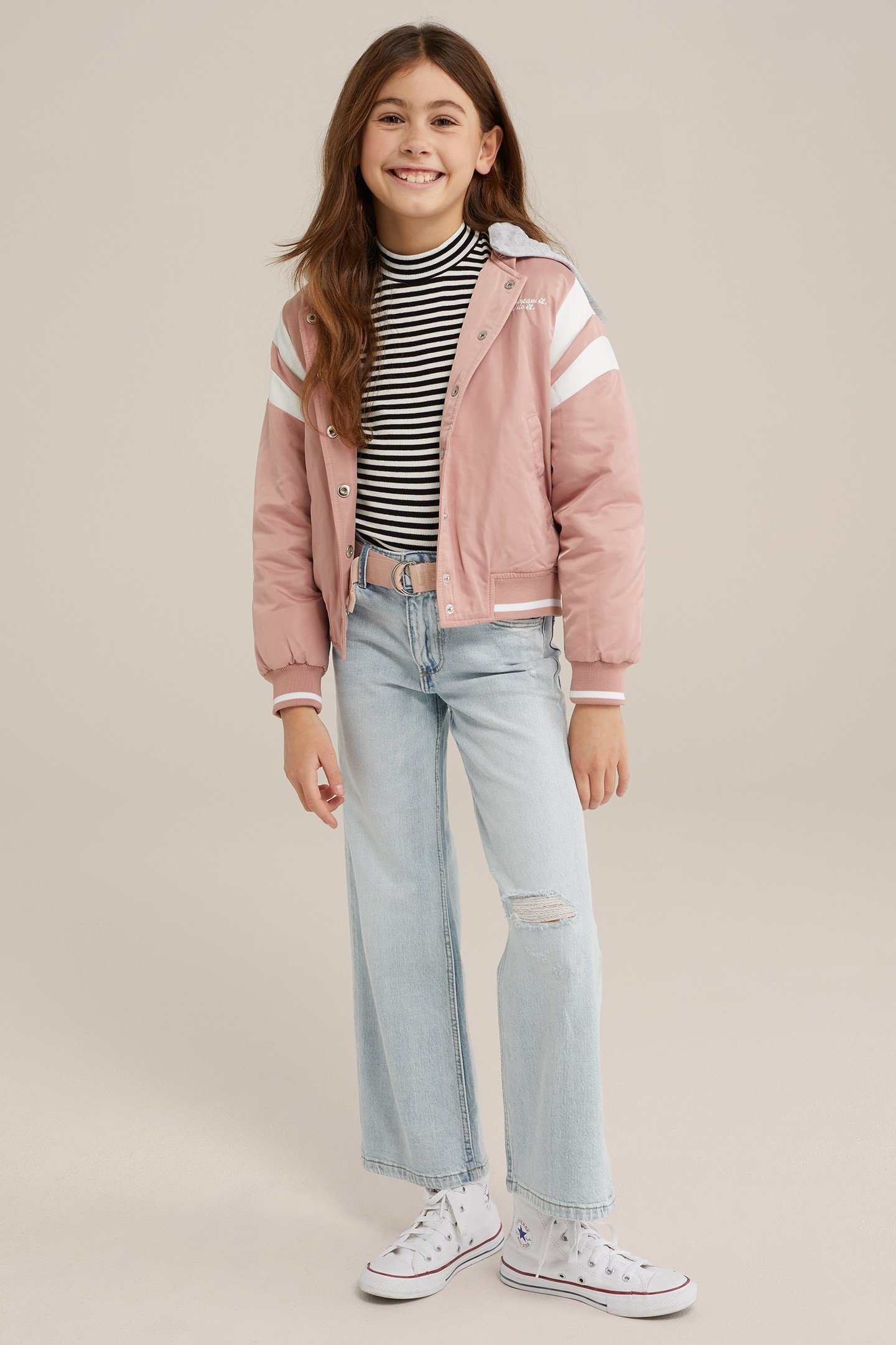 GIRLS BOMBER LIGHT PINK 4