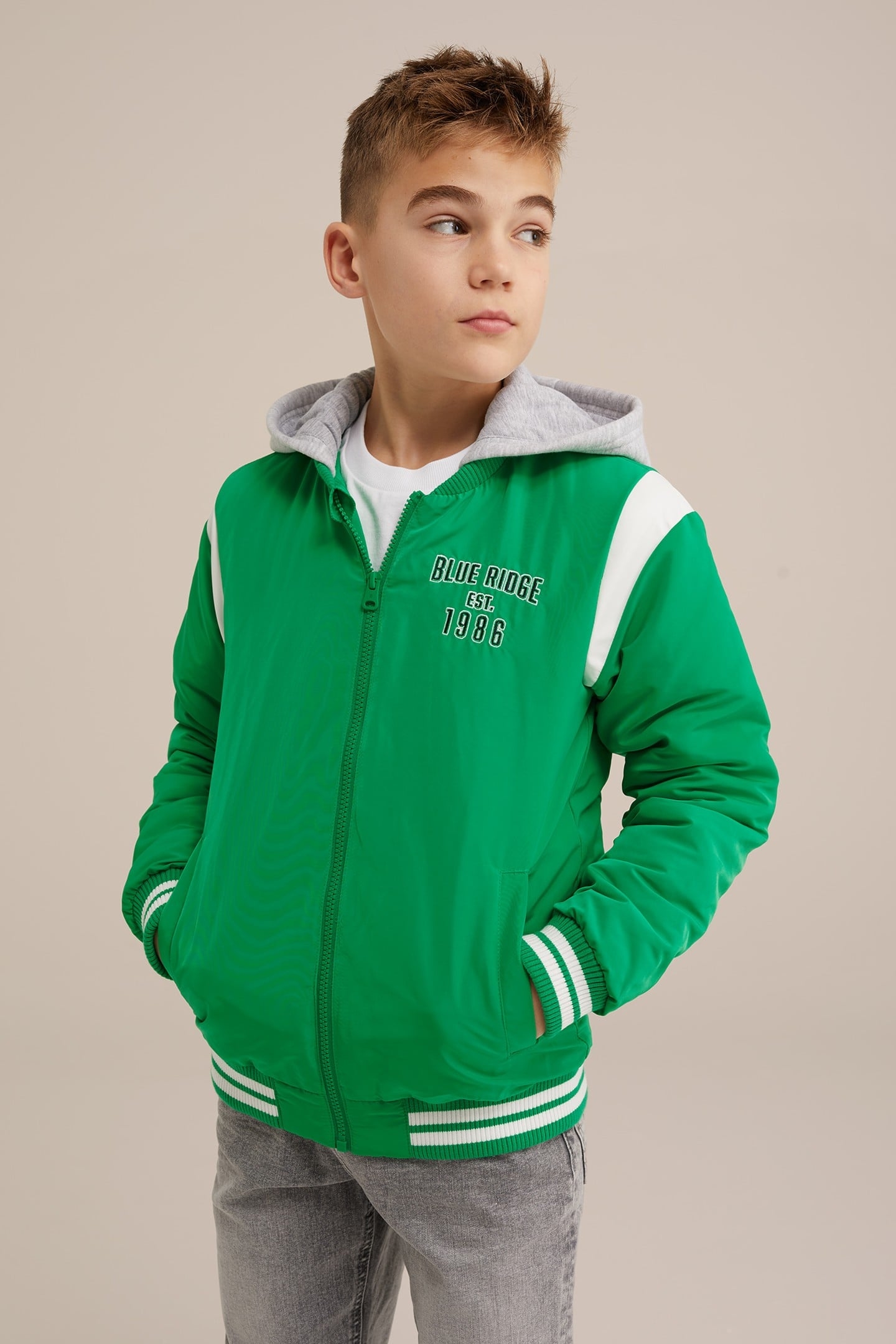 BOYS JACKET NORMAL LENGTH BRIGHT GREEN 1