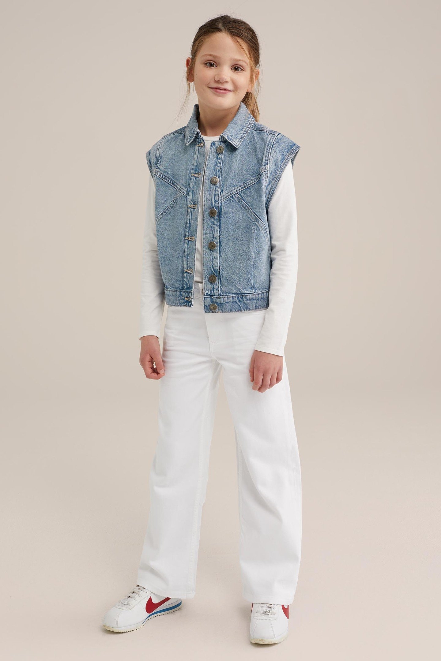 GIRLS 5-POCKET HIGH RISE WHITE 4