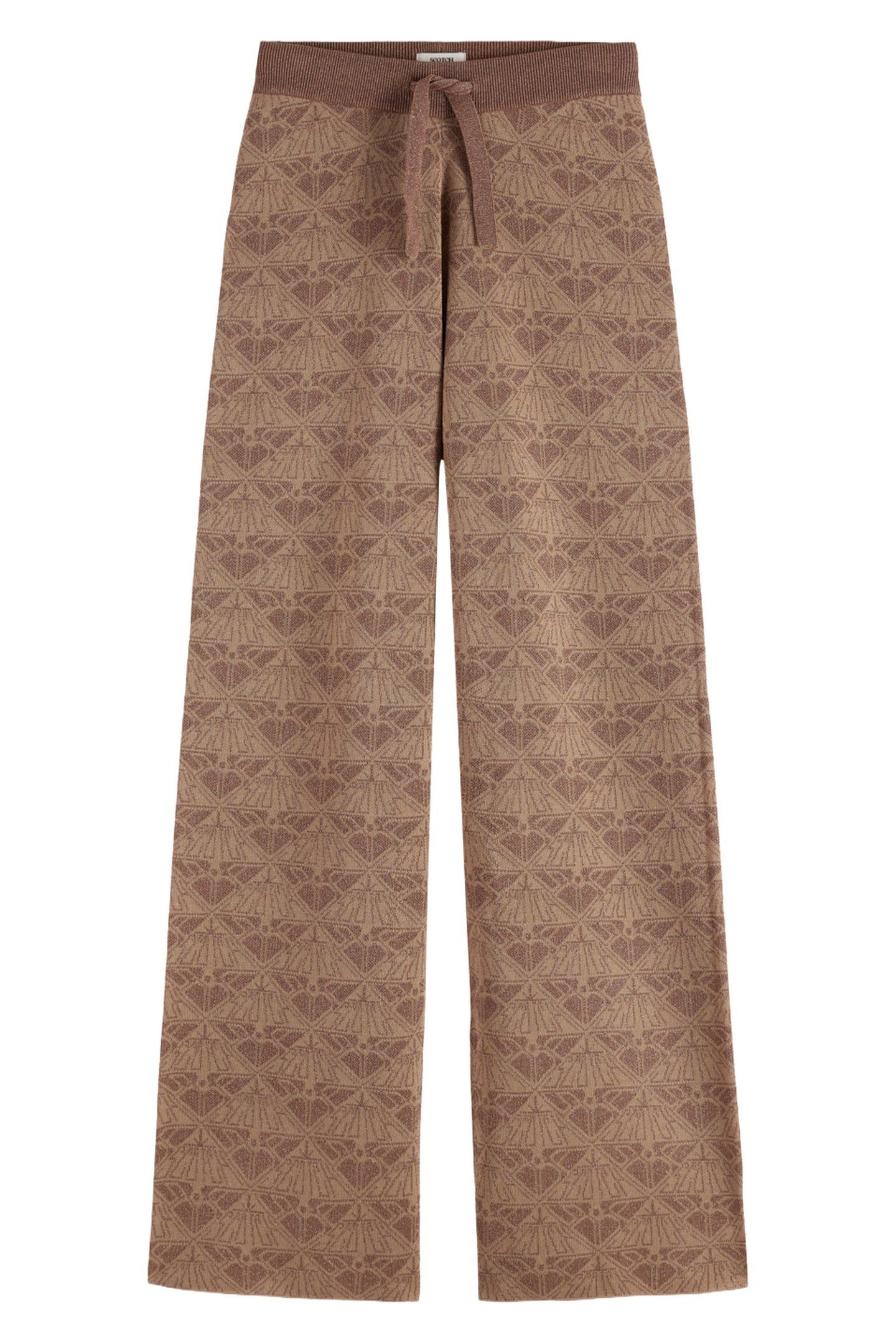 MONOGRAM JACQUARD KNITTED TROUSERS DESERT SAND 1