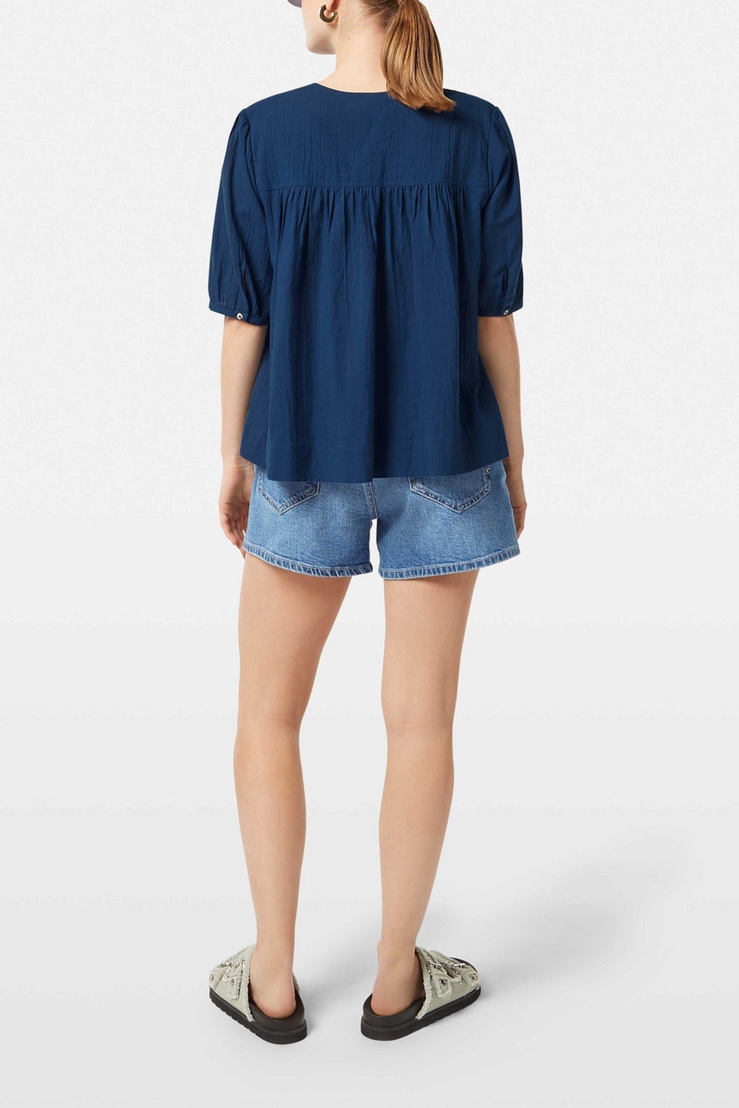 PRINTED SHORT SLEEVE TOP ATLANTIC BLUE 4