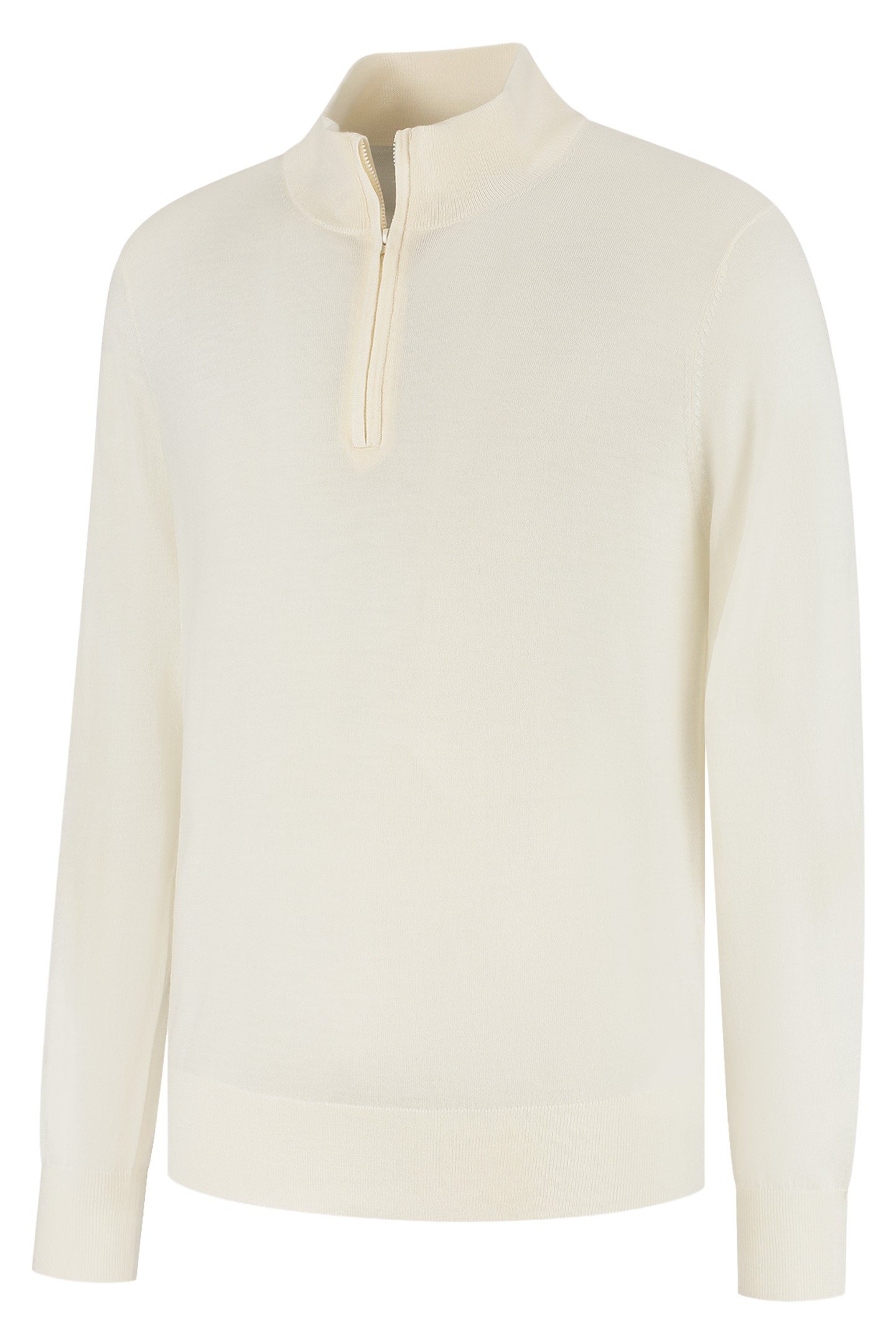 ZIP UP 100% MERINO SEASHELL WHITE 5