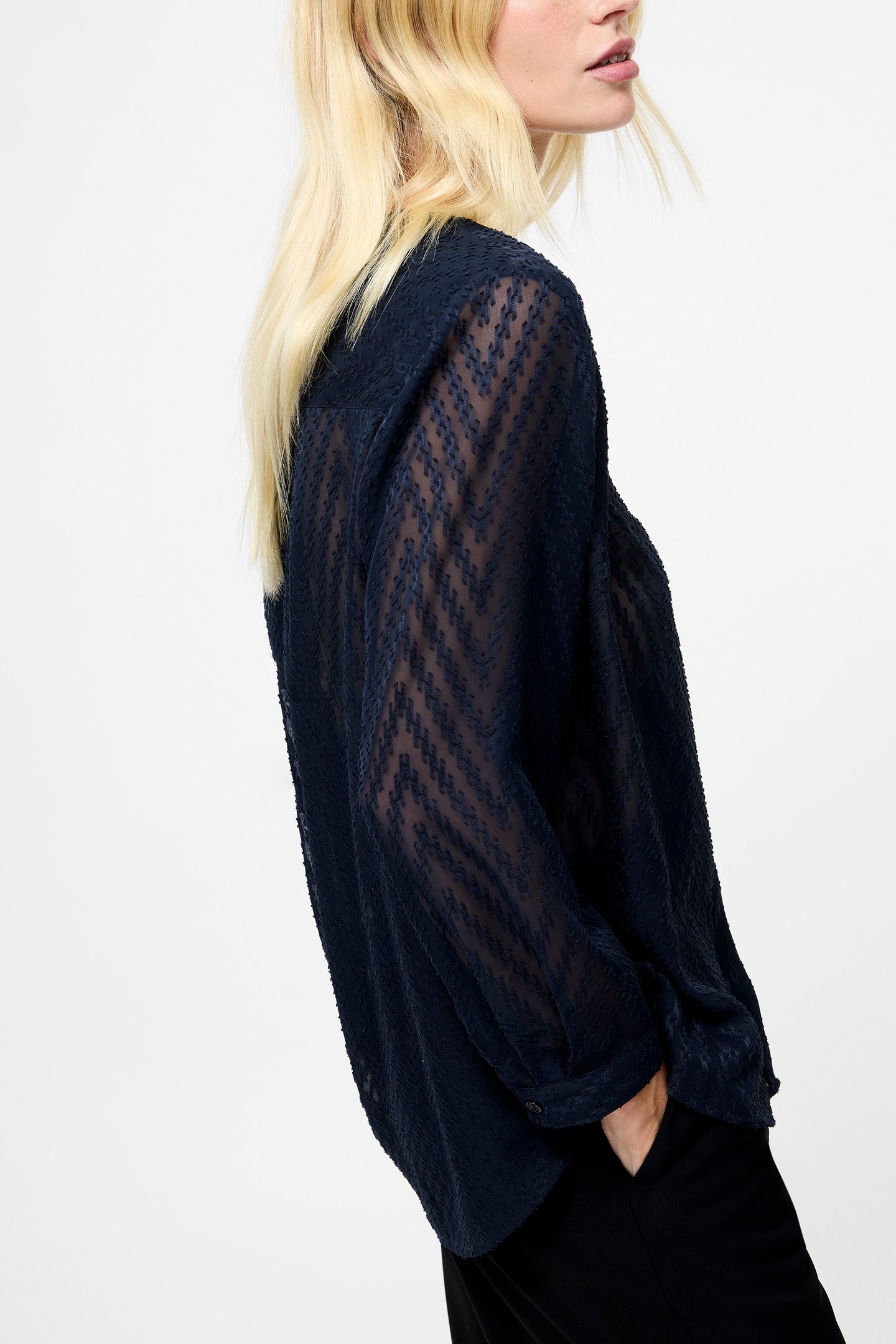 DAYTON FIL DE COUPE L/S SHIRT NAVY 4