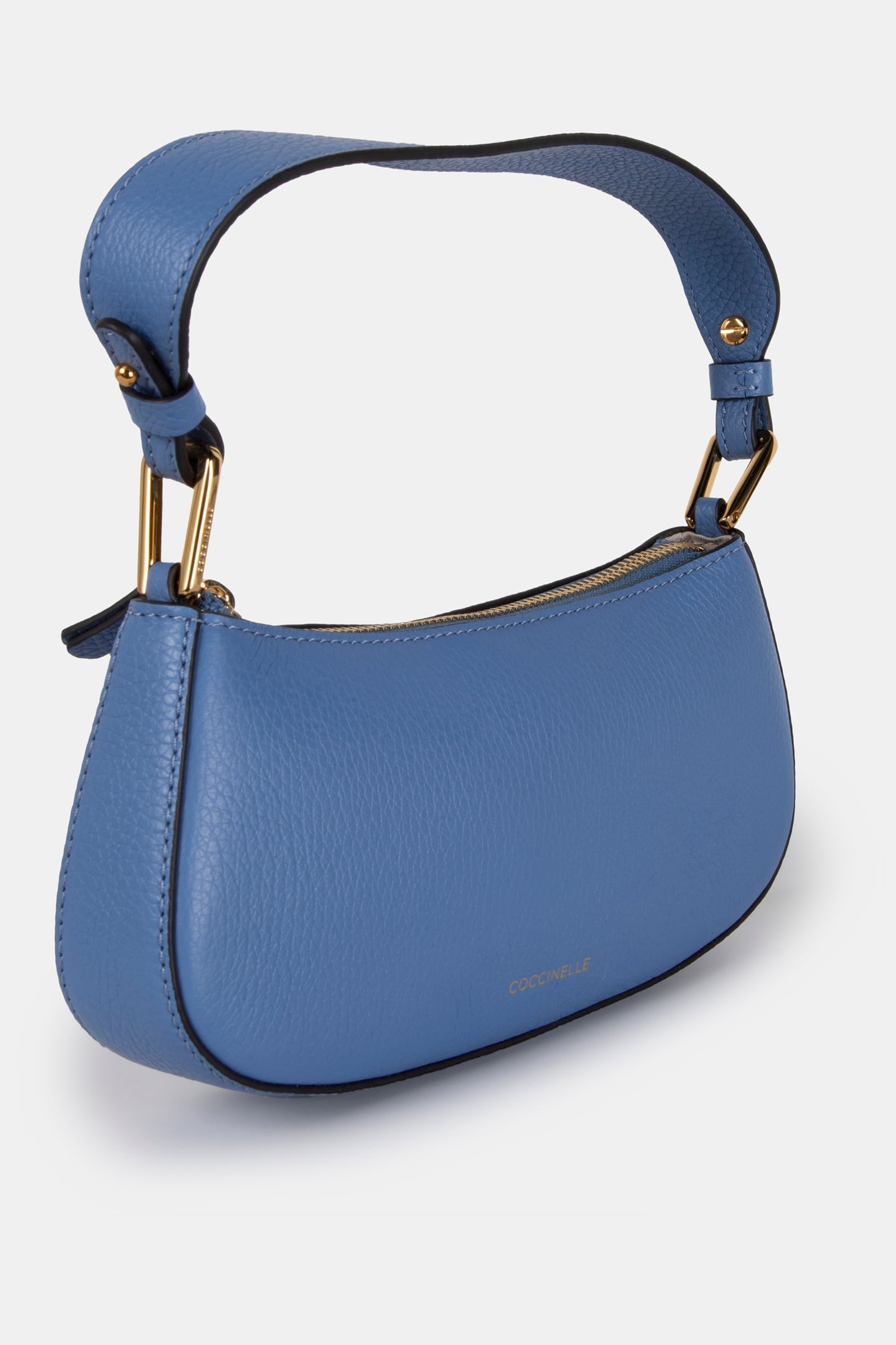MINI SHOULDER BAG IN LEATHER IN BLUE 3