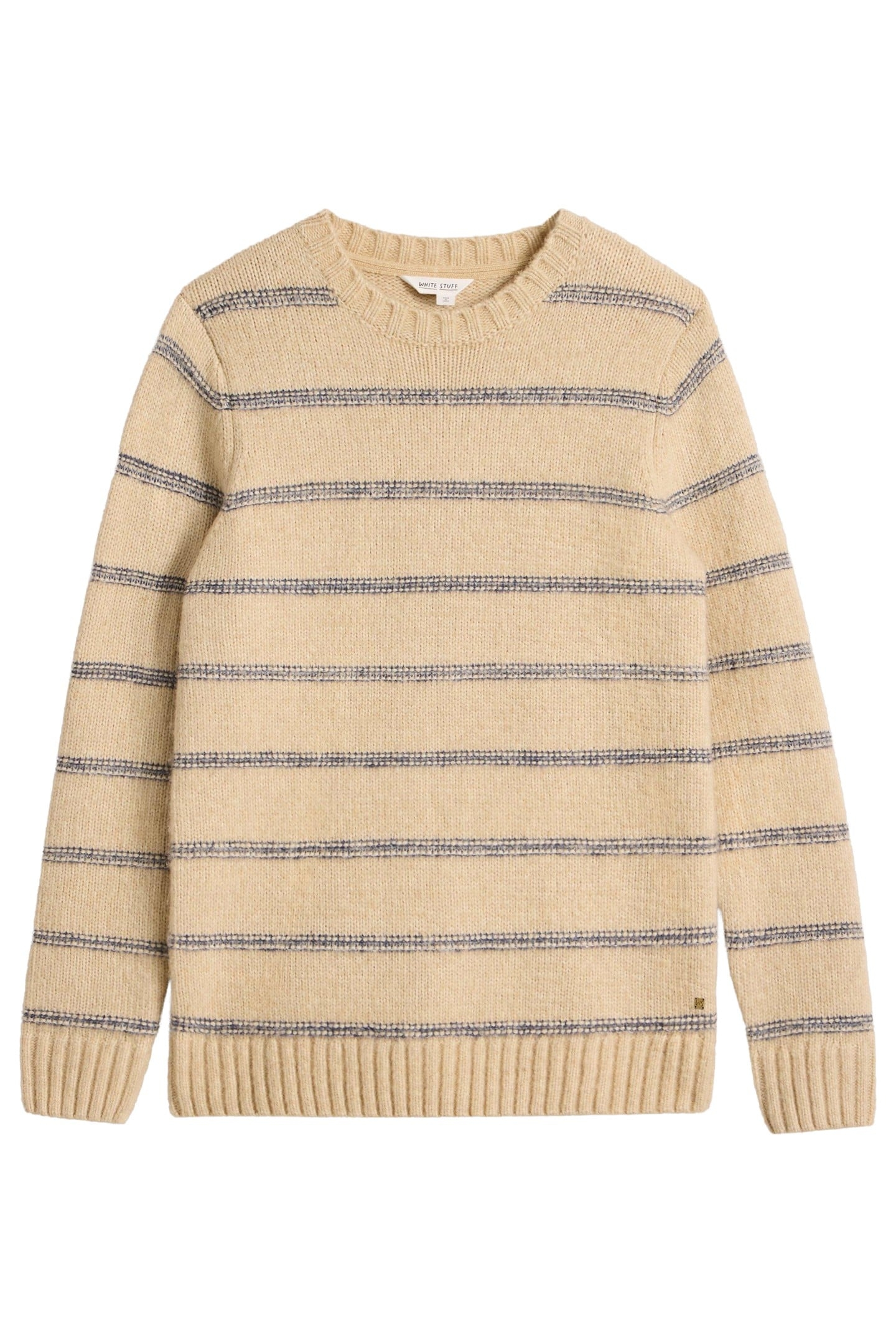 BRETON STRIPE CREW NECK JUMPER NATURAL MULTI 4