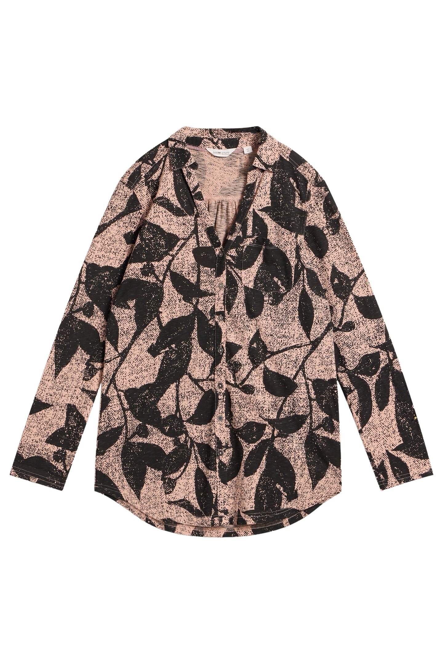 ANNIE LONGLINE SHIRT PINK PRINT 4