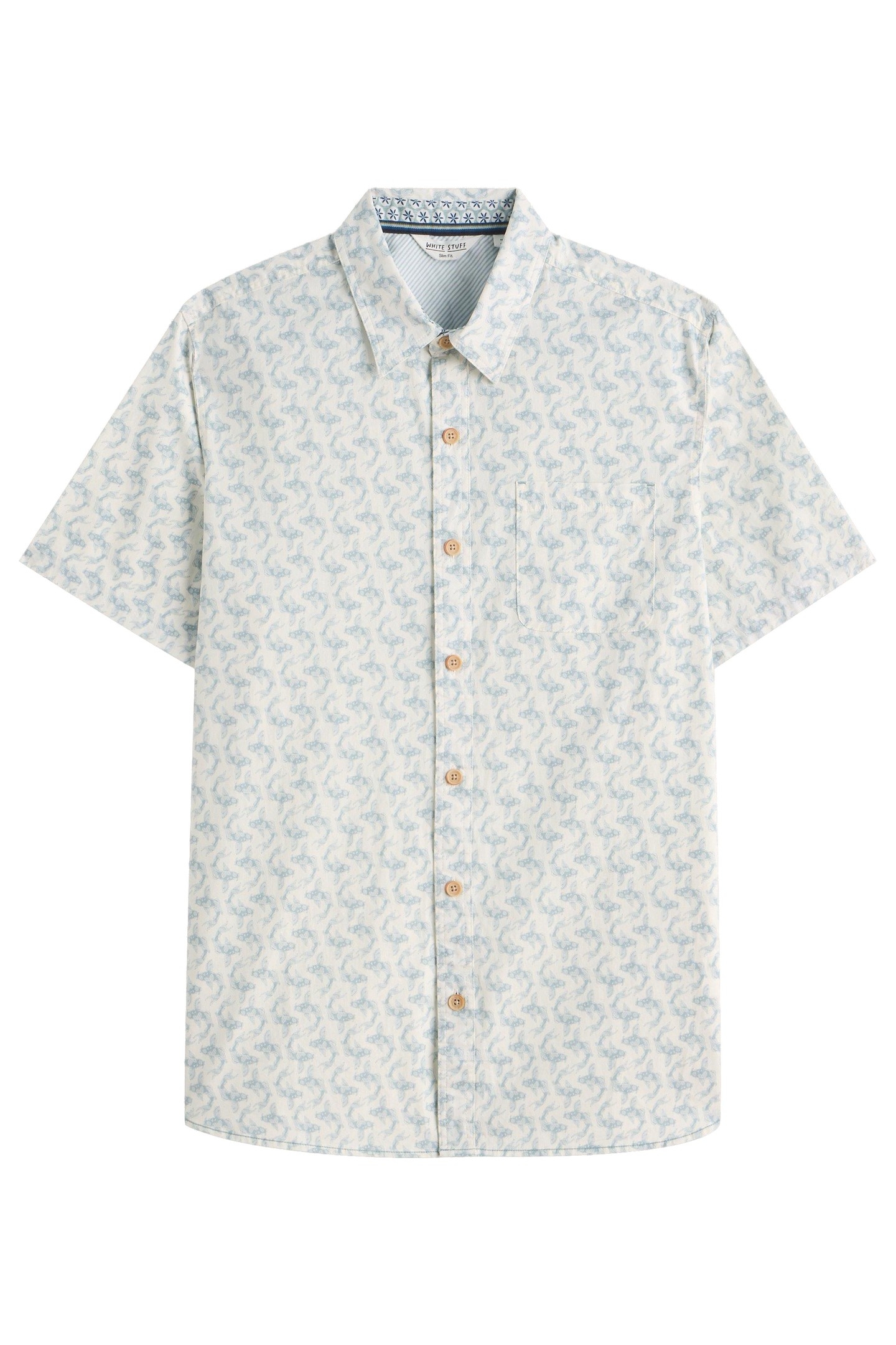 SALCOMBE KOI PRINTED SHIRT WHITE PRINT 3