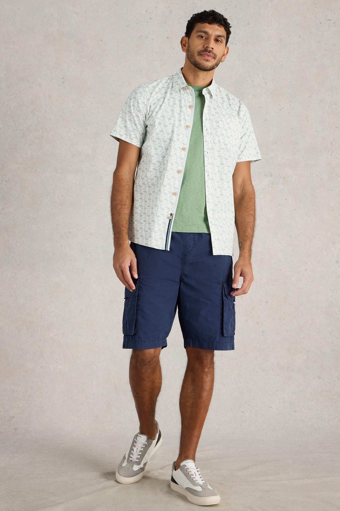 SALCOMBE KOI PRINTED SHIRT WHITE PRINT 1