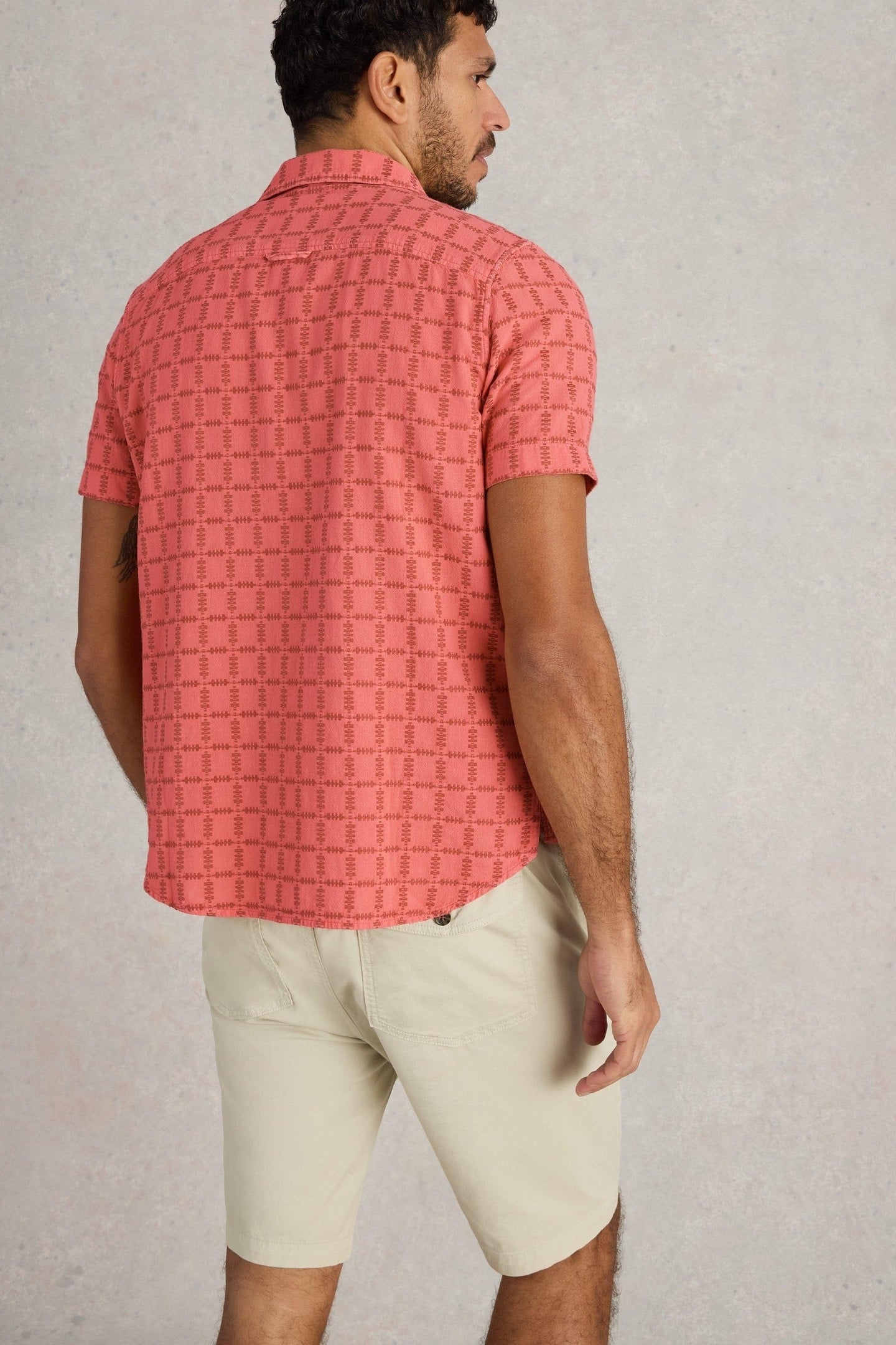 SS OVERDYE CHECK SHIRT DEEP PINK 2