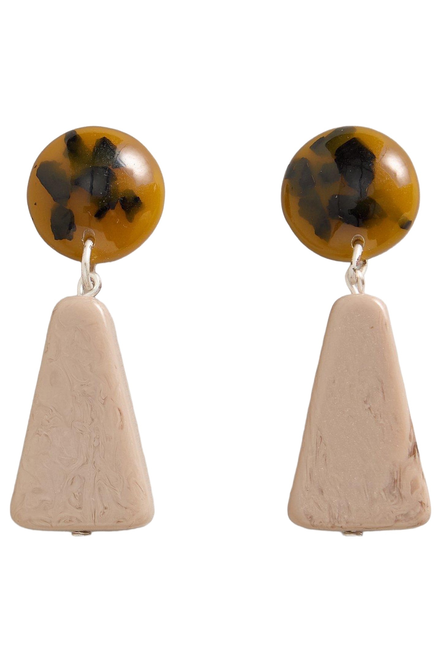 BEA RESIN DROP EARRING BROWN MULTI 2